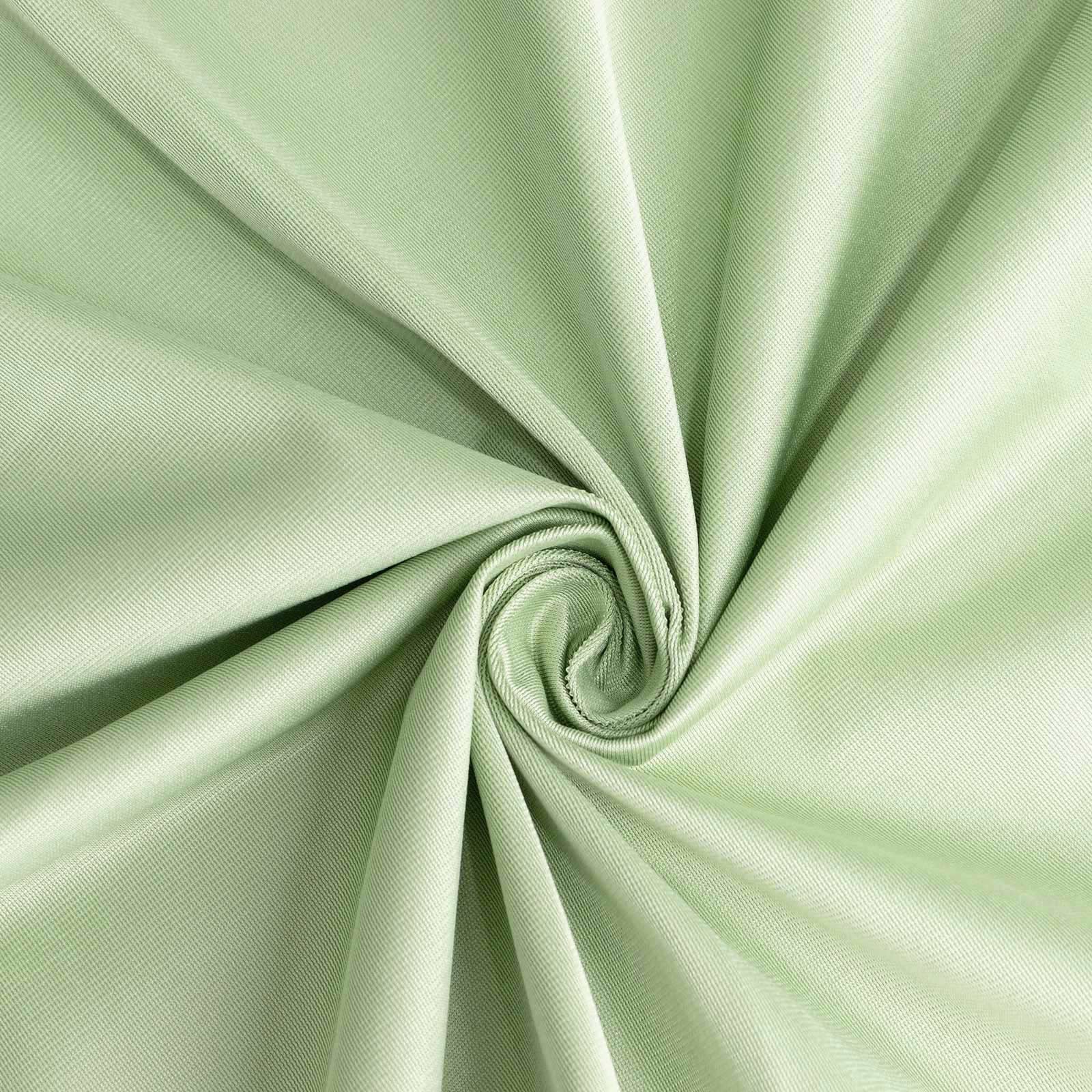 Premium Sage Green Scuba Polyester Rectangular Tablecloth - Wrinkle & Stain Free, Ideal for Events