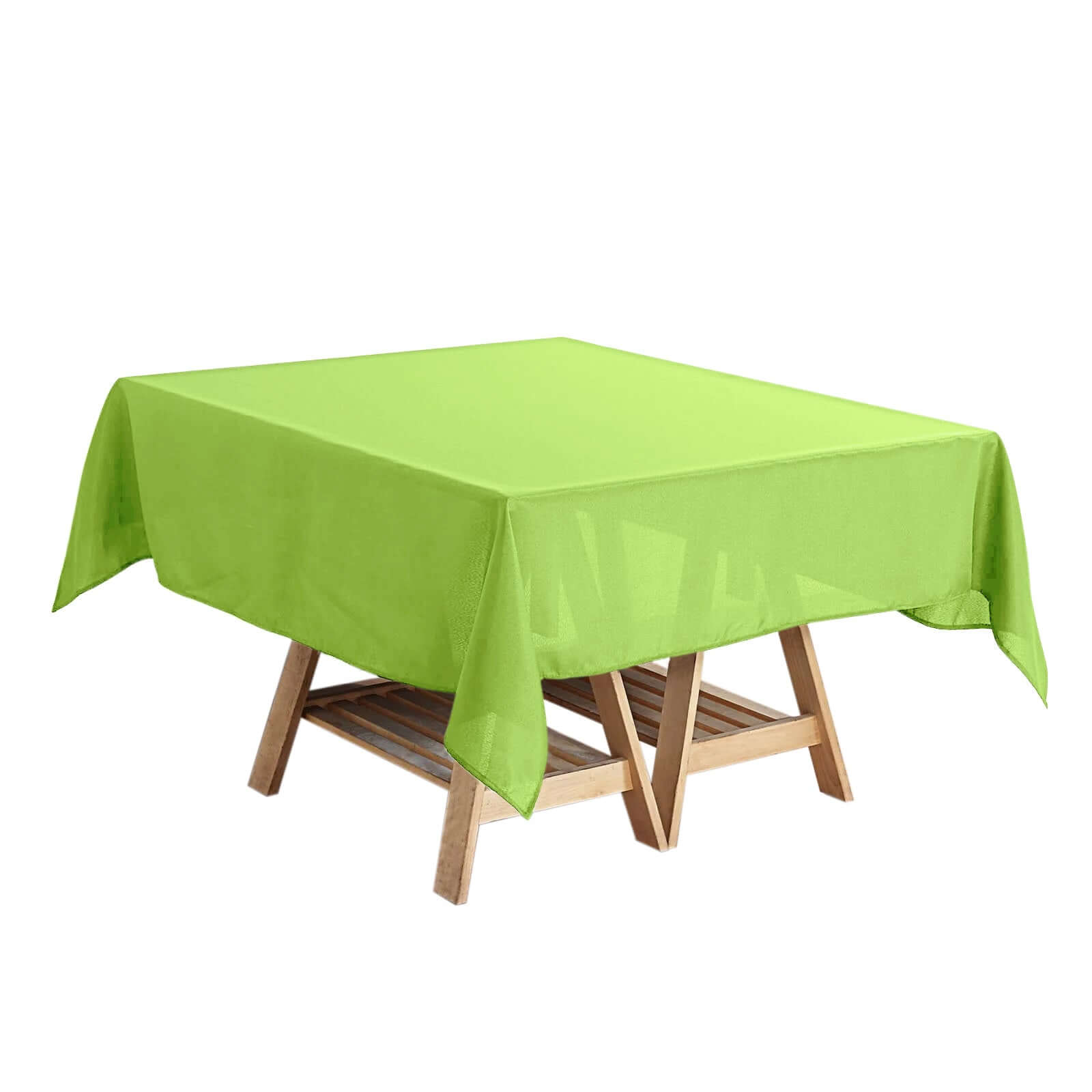 Wrinkle-Resistant & Durable 54x54 Polyester Square Tablecloth in Apple Green - Ideal for Events