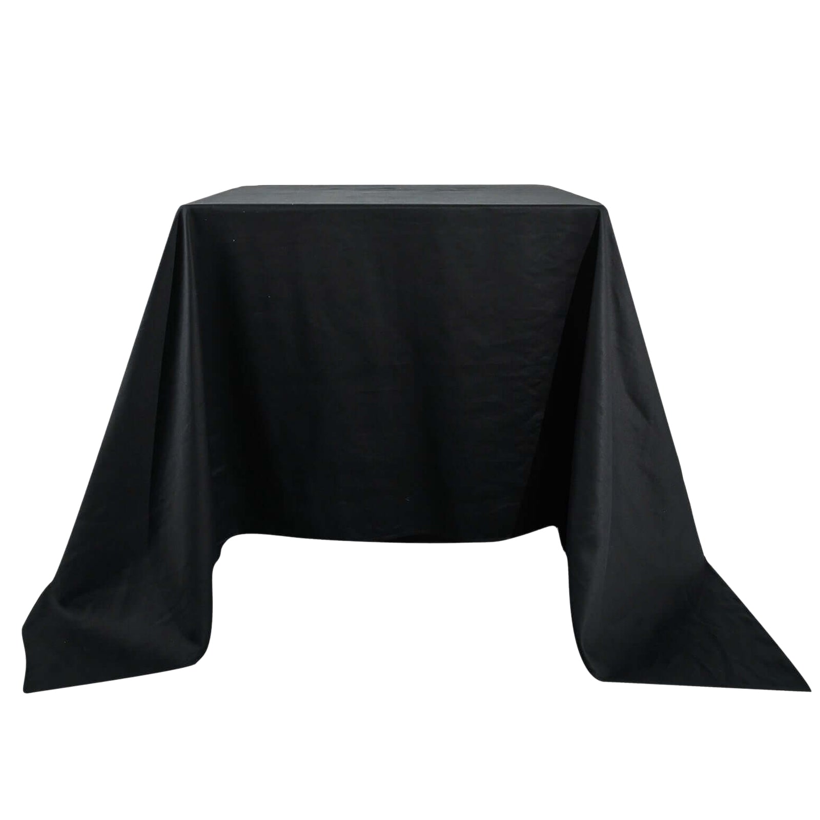 Black 90x90 Square Cotton Tablecloth - Soft, Breathable & Exquisite