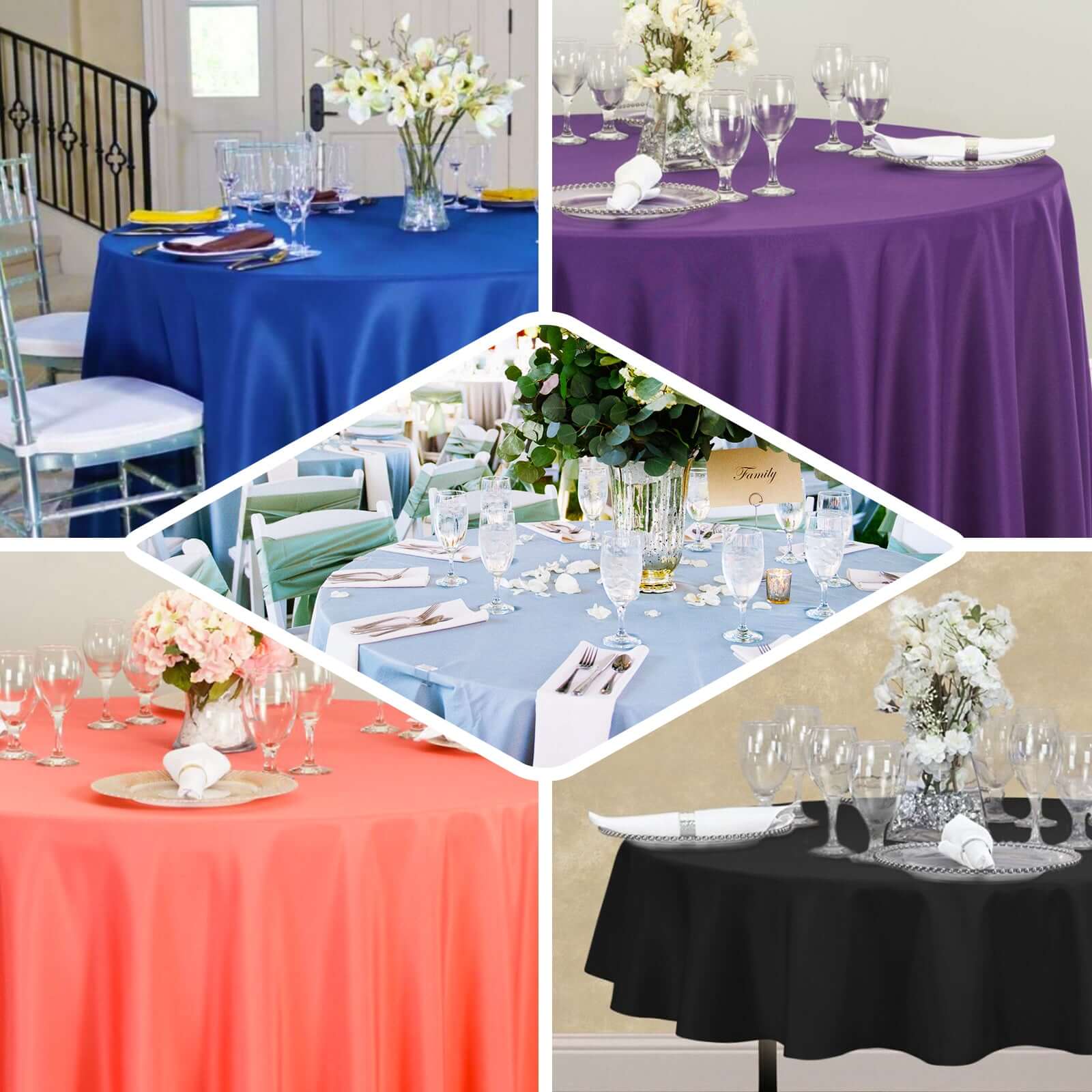 Exclusive 90" Champagne Round Tablecloth - Premium Polyester, Stain & Wrinkle Resistant