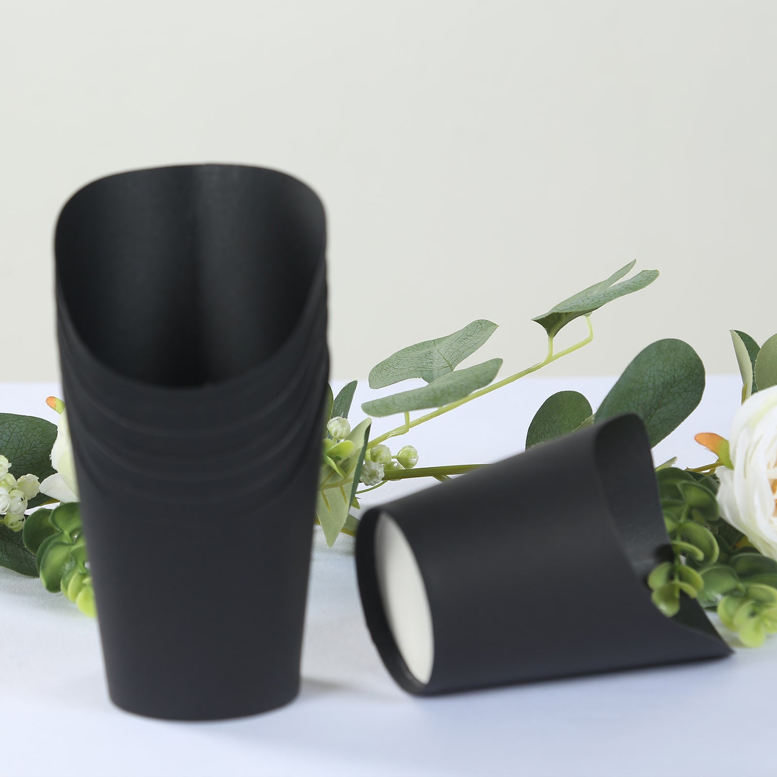 Hot Deal! 50-Pack 14oz Black Paper Popcorn Box Snack Cups - Ideal for Appetizers