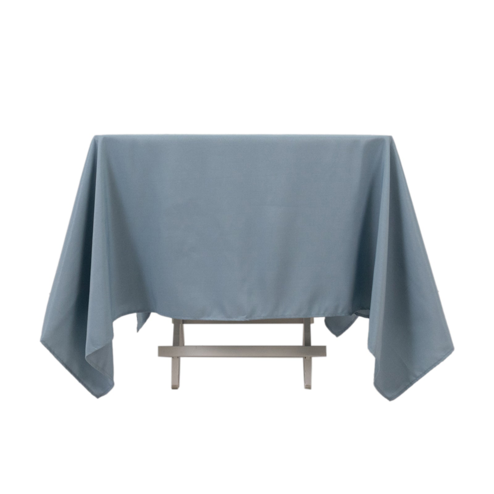 220GSM Wrinkle-Resistant Dusty Blue 70x70 Premium Polyester Square Table Cover