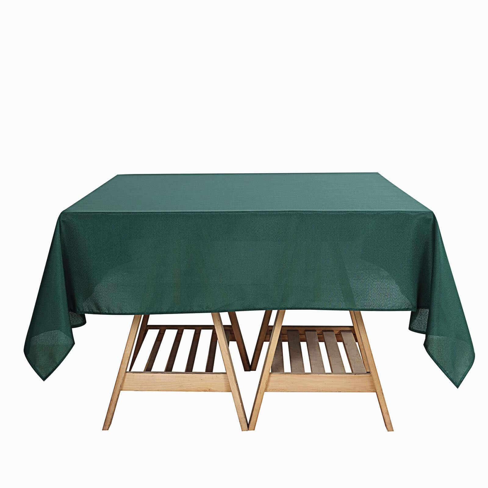 Wrinkle-Resistant & Durable 54x54 Polyester Square Tablecloth in Hunter Emerald Green