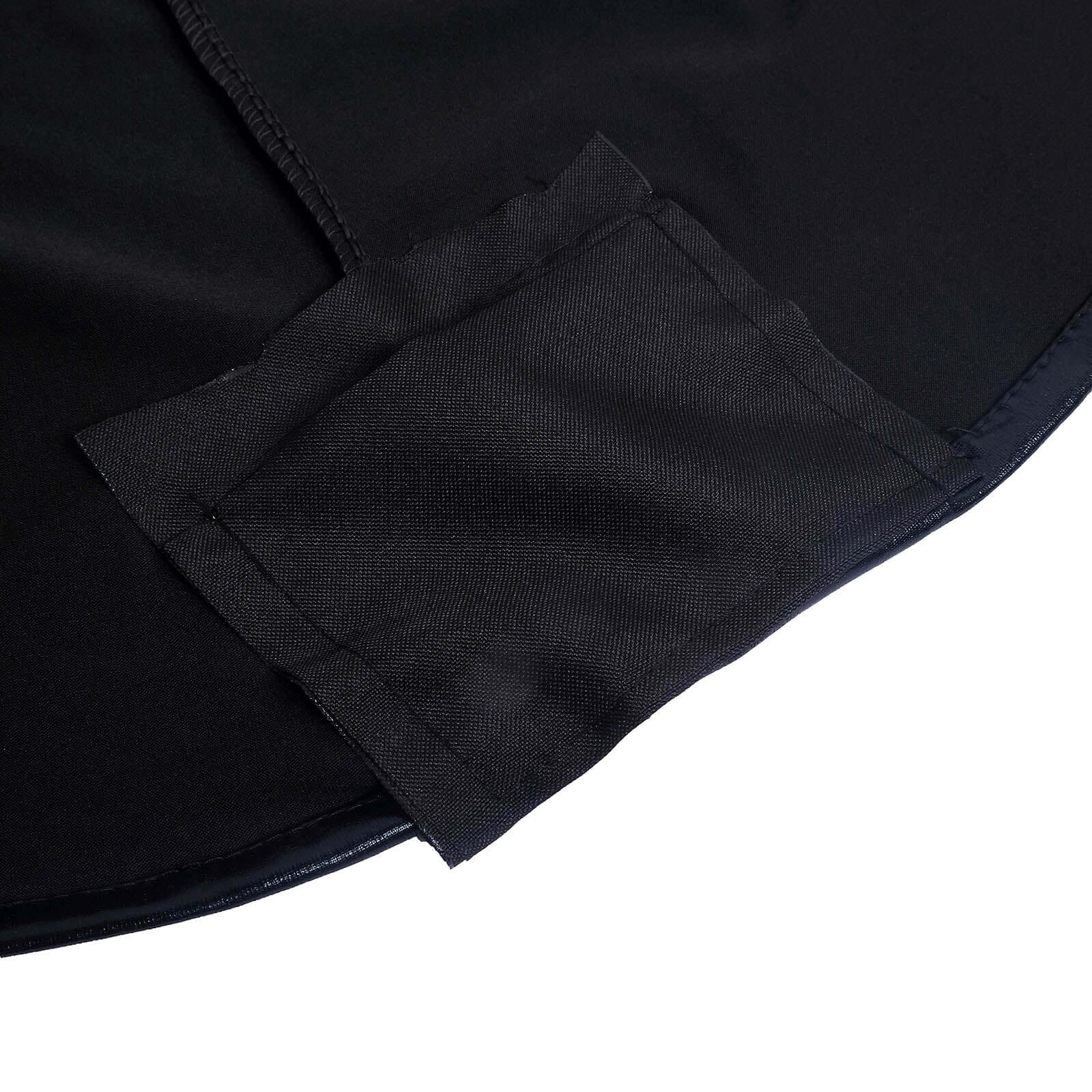 Black Metallic Spandex Stretch-Fit Water-Resistant 32" Cocktail Table Cover - Ideal for Events