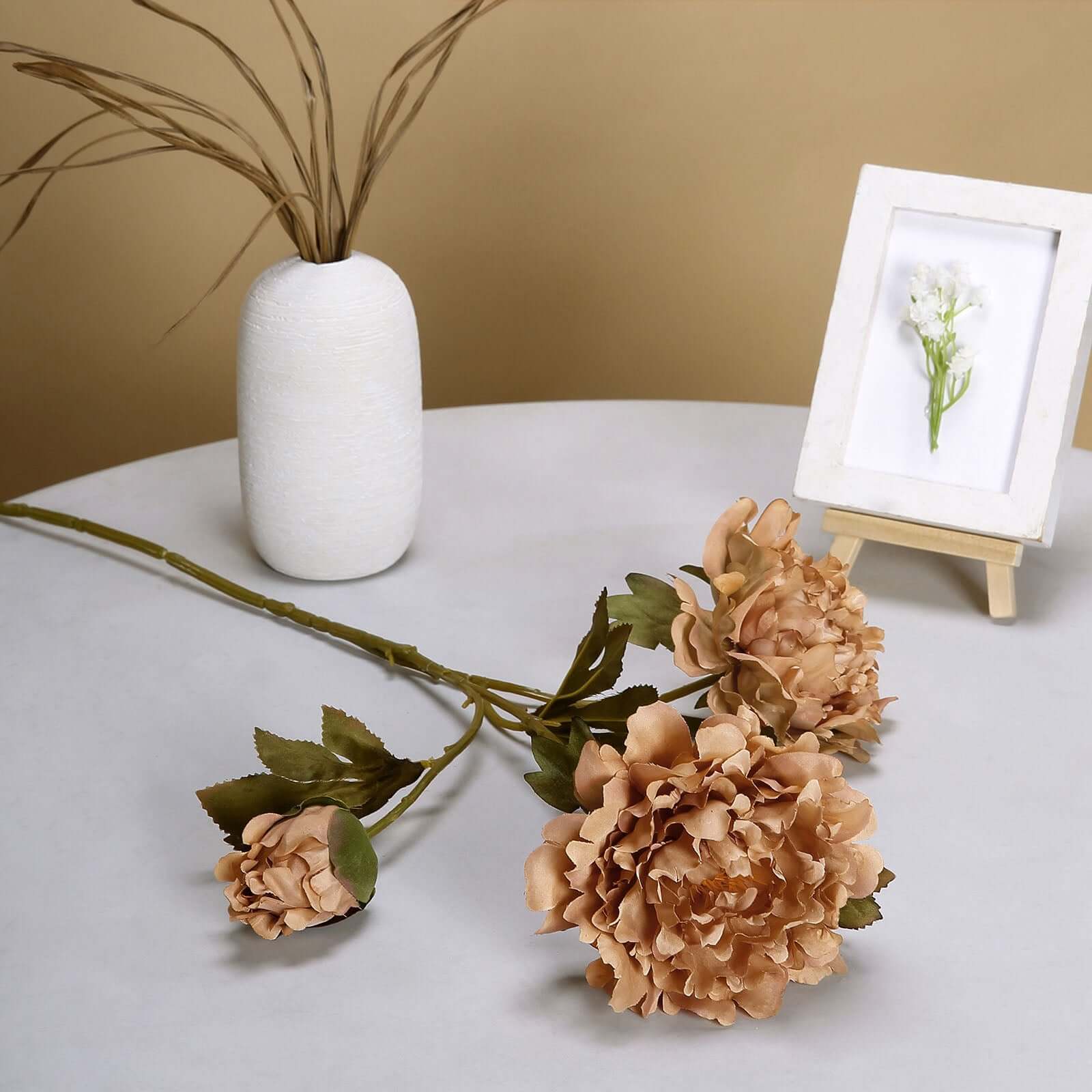 2 Pieces of 29-Inch Tall Dusty Rose Artificial Silk Peony Flower Bouquets