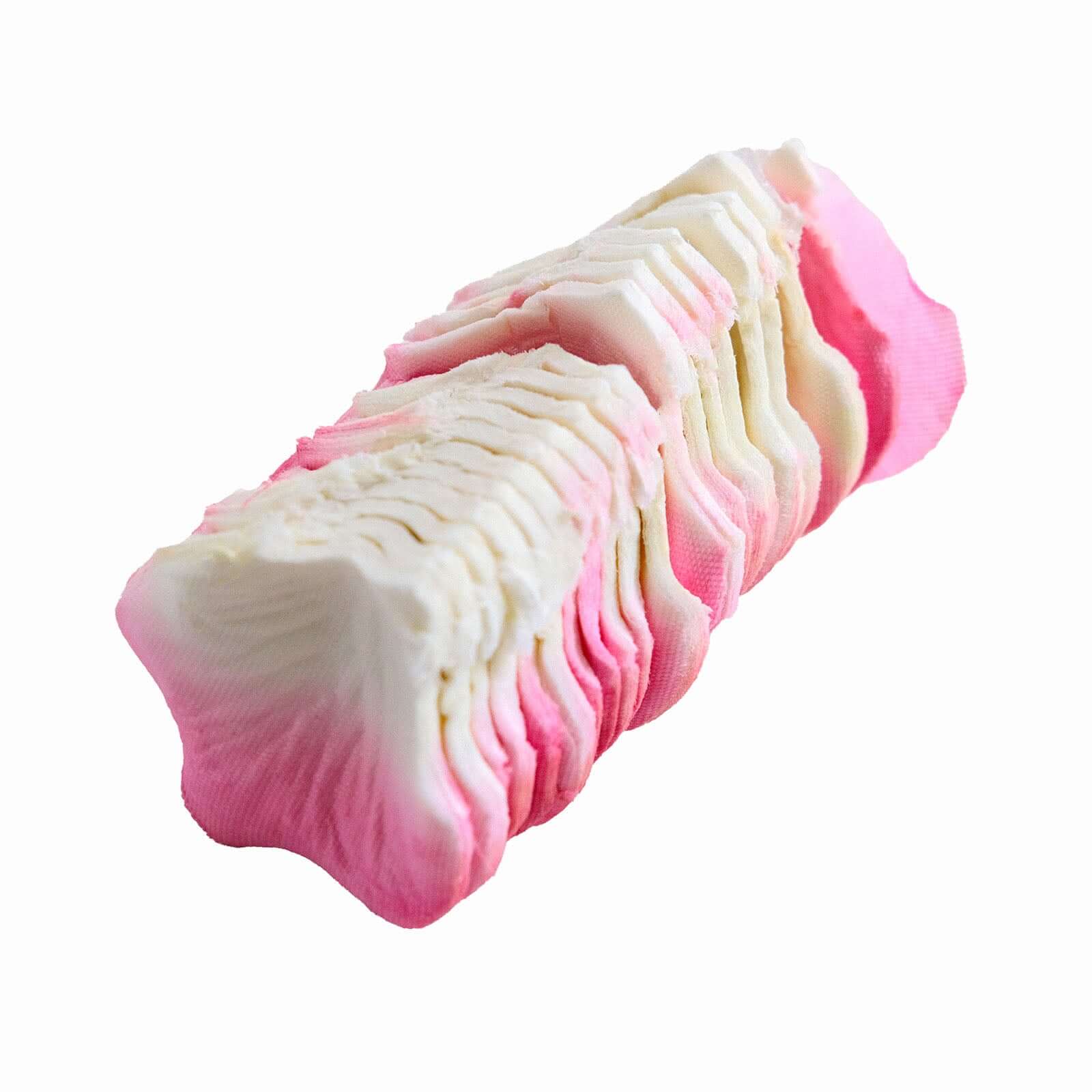 500-Pack White & Pink Silk Rose Petal Confetti - Ideal for Table and Floor Decor