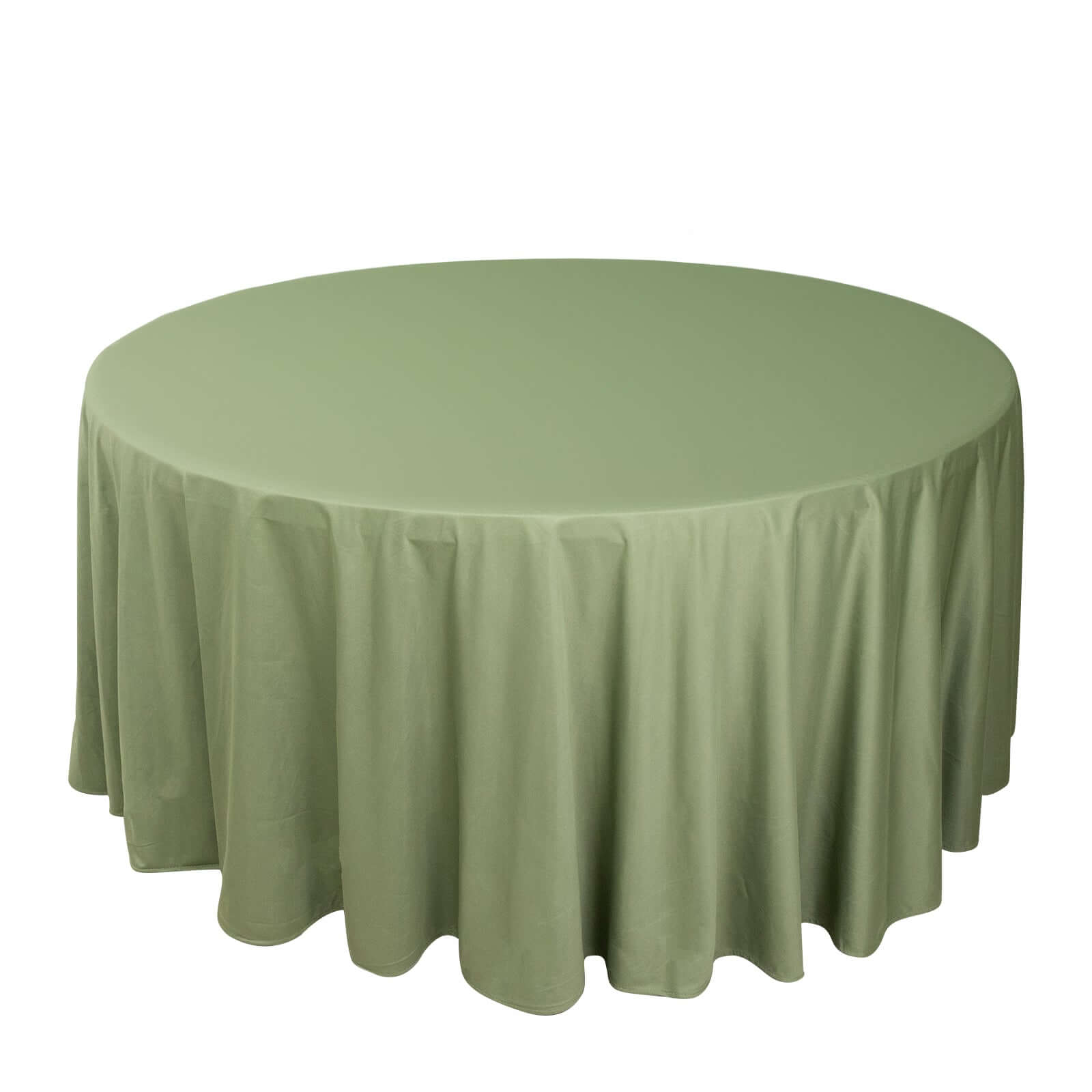Exclusive Premium 120' Round Scuba Tablecloth in Dusty Sage Green - Wrinkle & Stain Free