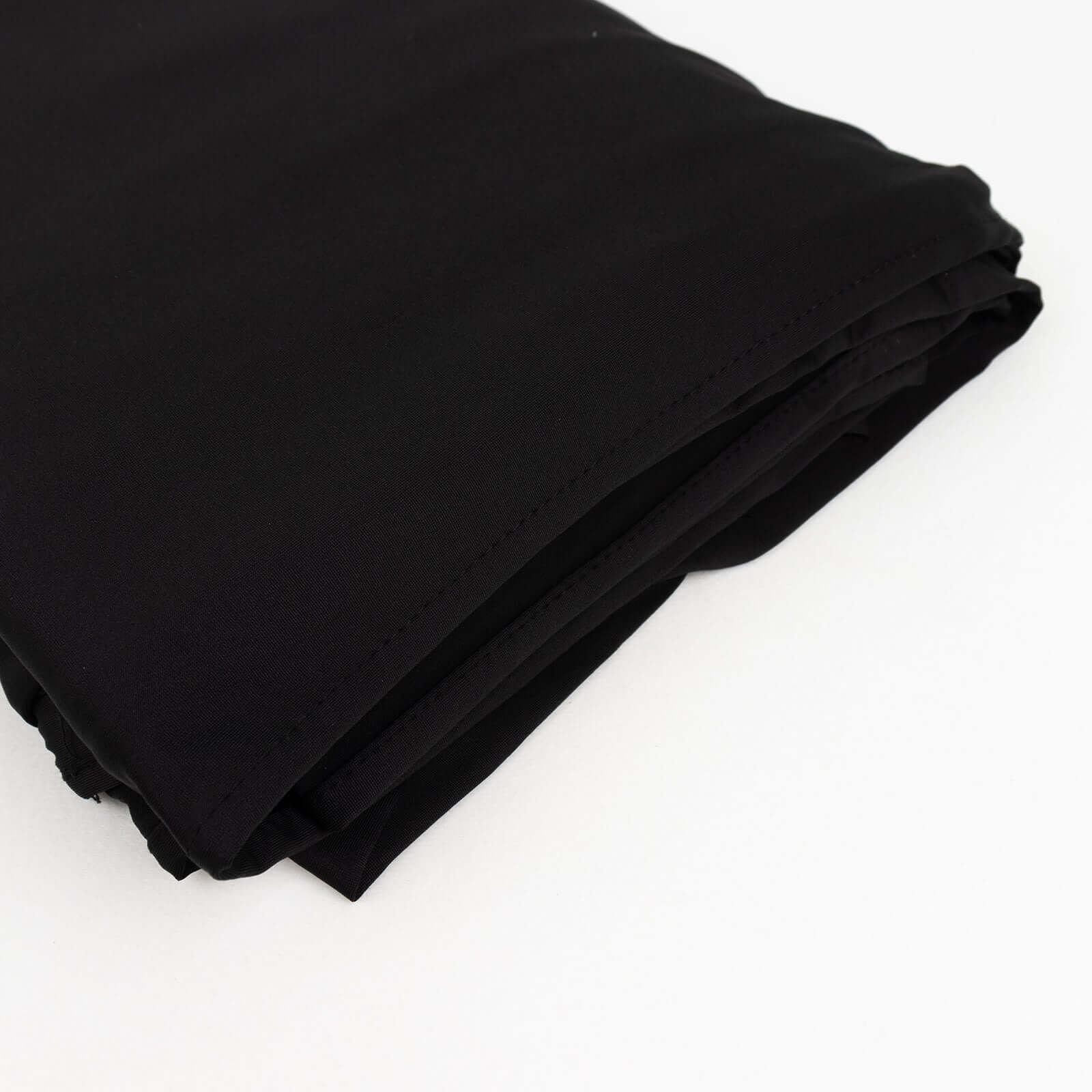 Premium Black Spandex 4-Way Stretch Fabric Roll for DIY Crafts - 60 Inches by 10 Yards
