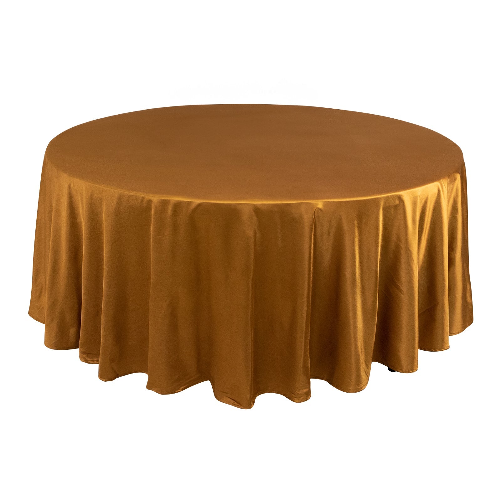 Exclusive Gold Shimmering 108' Round Scuba Tablecloth - Wrinkle & Stain Free for Weddings & Parties