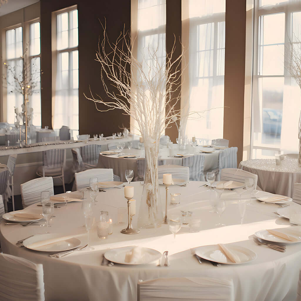 6-Pack 46" White Natural Birch Branches - Ideal for Wedding & Home Decor