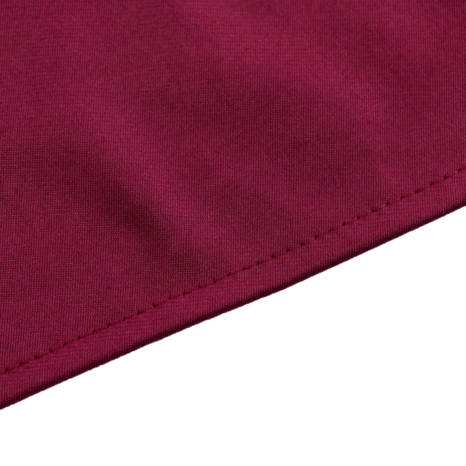 Premium 90' Round Burgundy Scuba Tablecloth - Wrinkle & Stain Free for Events