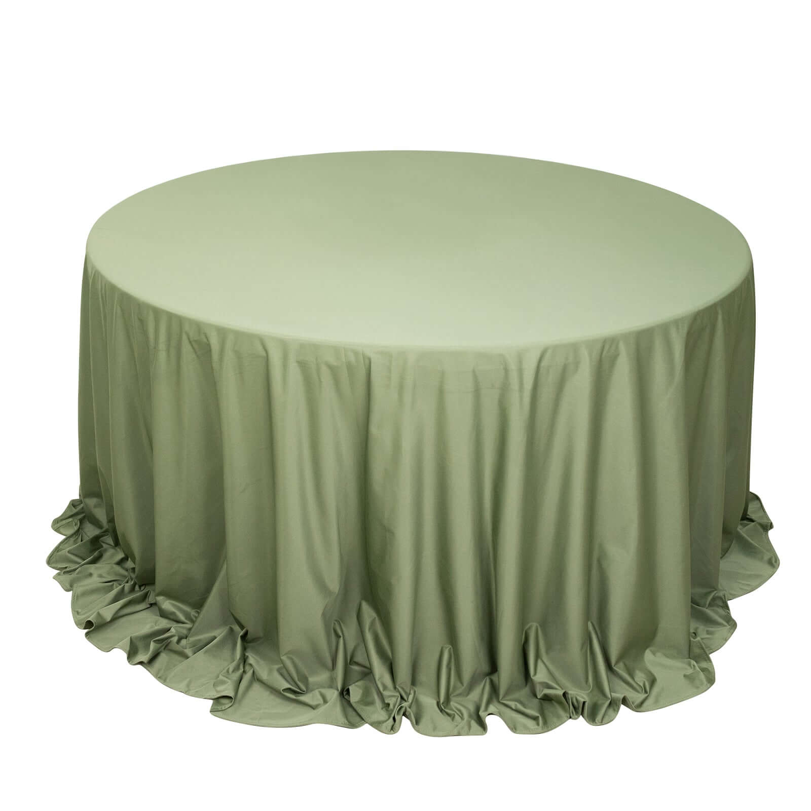 Dusty Sage Green 132' Round Scuba Tablecloth - Wrinkle & Stain Resistant