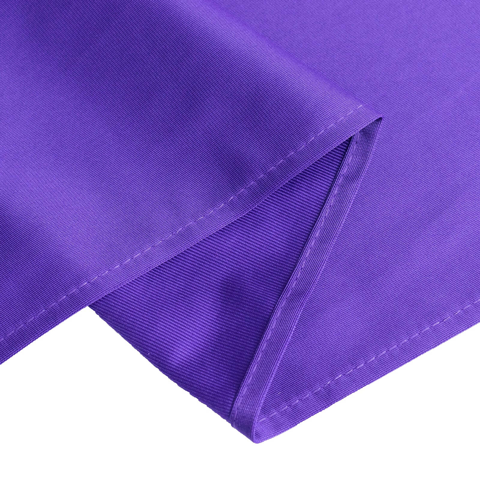 Exclusive Purple 132' Round Scuba Tablecloth - Wrinkle & Stain Free