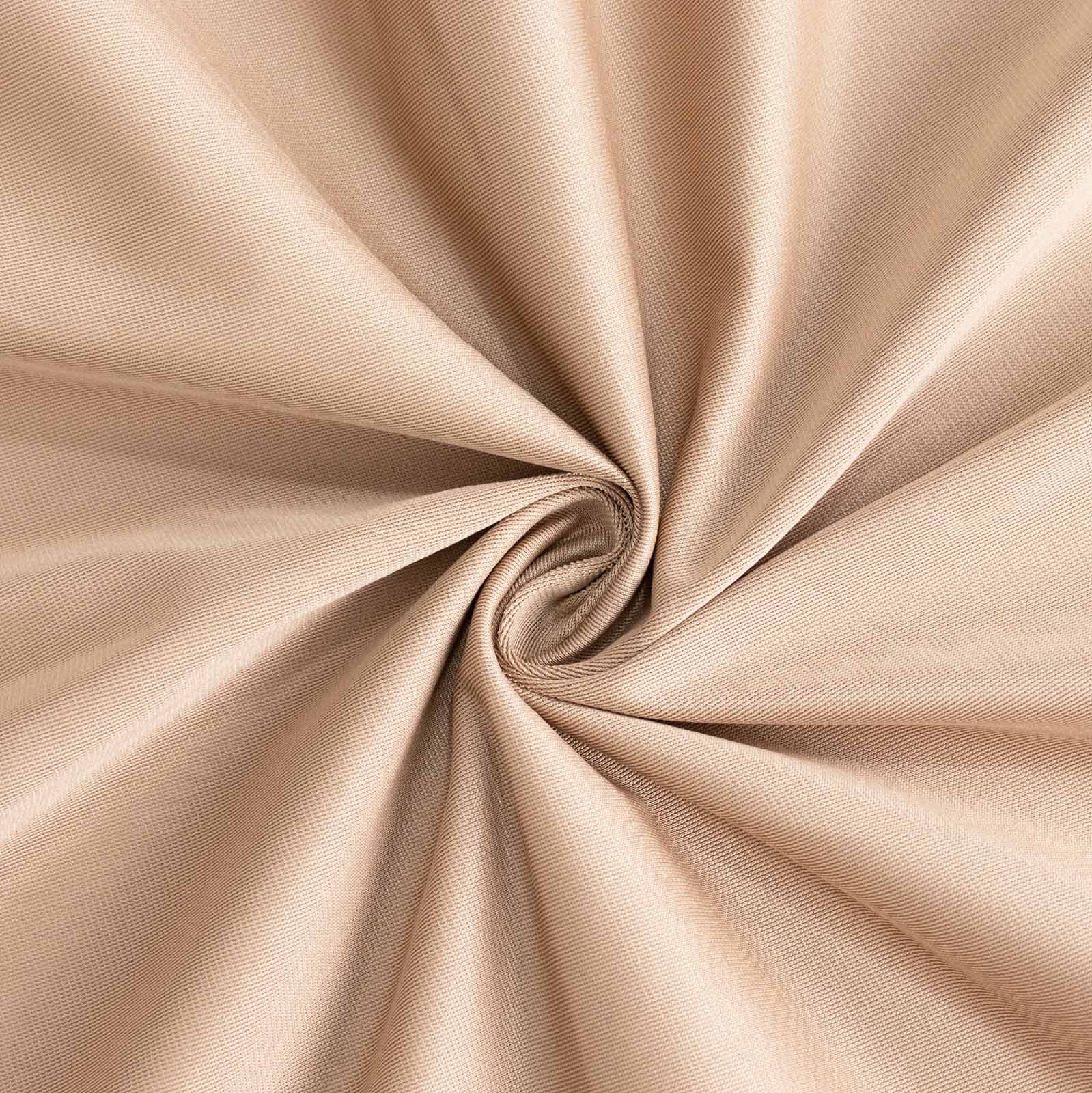 Nude Premium Scuba 132' Round Tablecloth - Wrinkle & Stain Resistant