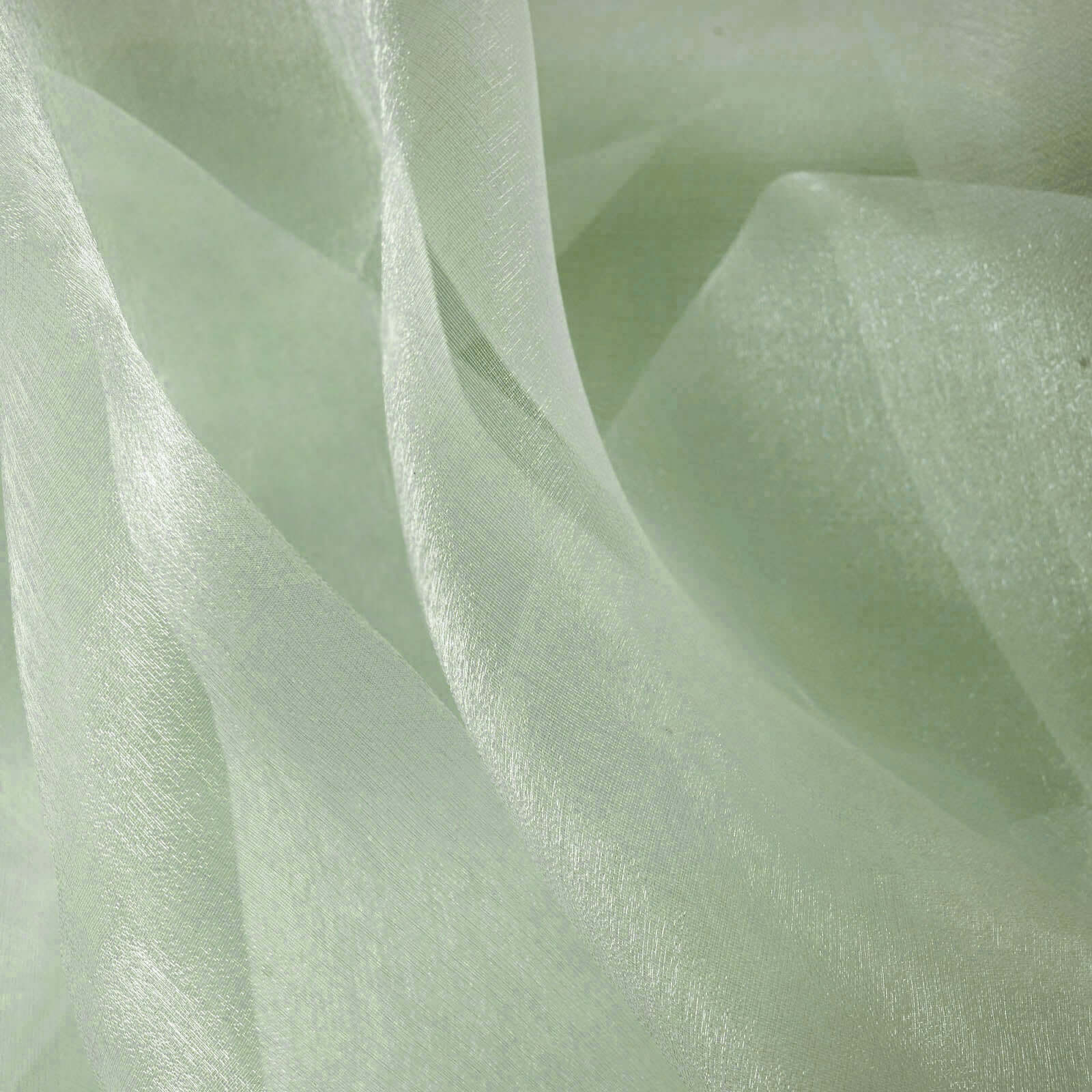 12-Foot Wide, 10-Yard Long Sage Green Sheer Chiffon Fabric Bolt for DIY Drapery - High Quality!