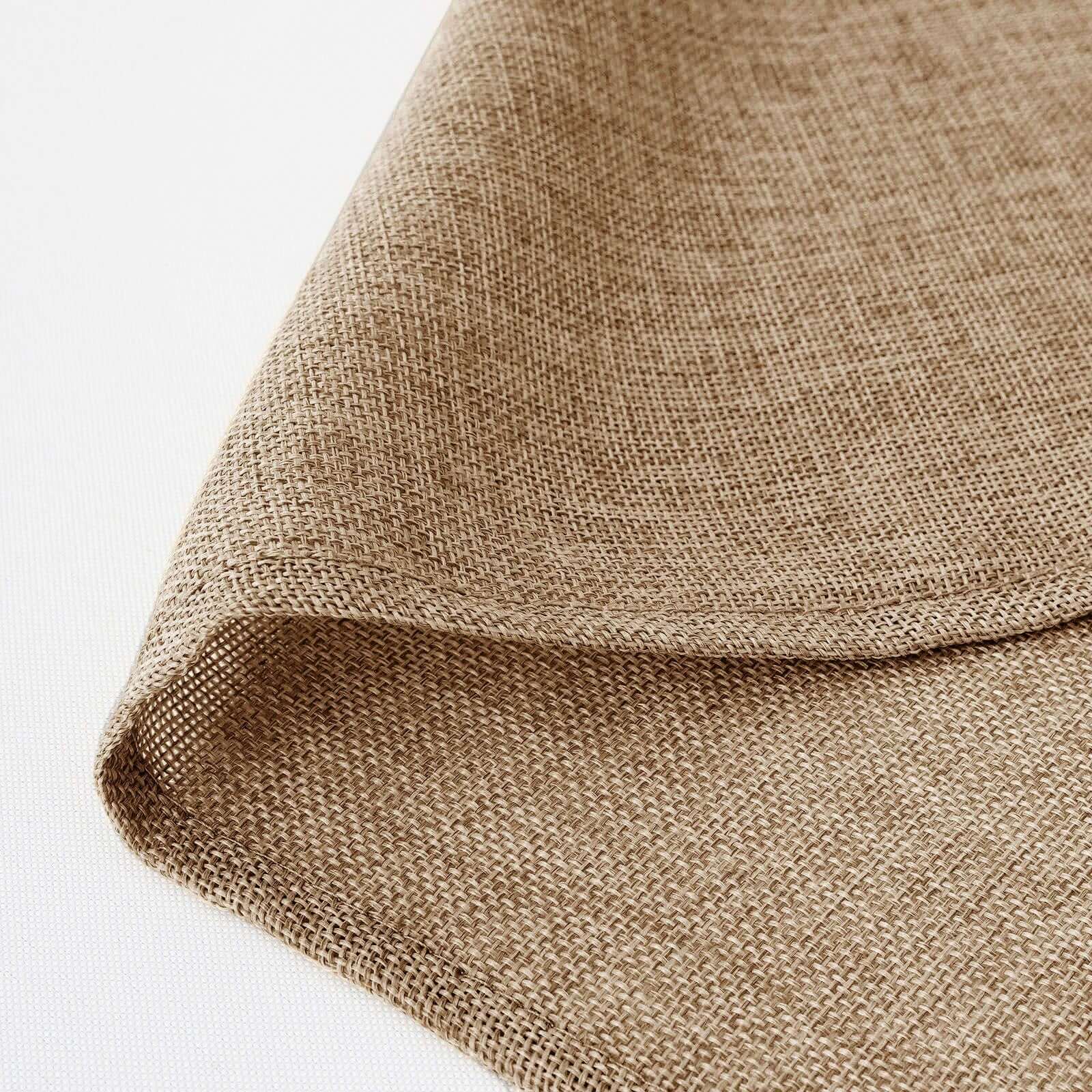 Hot Sale! 54x54 Natural Faux Burlap Square Table Overlay for Rustic Events