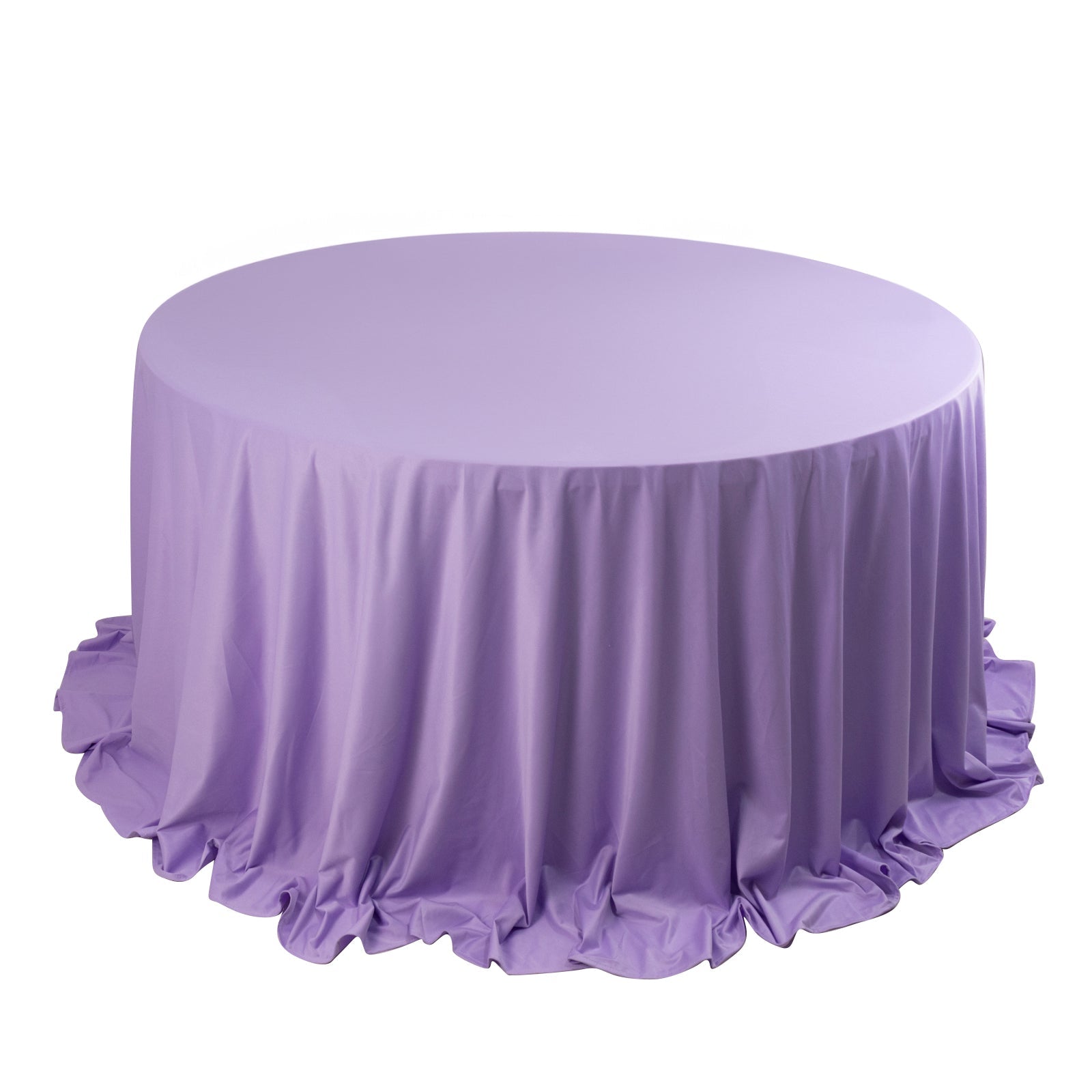 Premium Wrinkle-Free & Stain-Resistant Lavender Lilac 132' Scuba Round Tablecloth