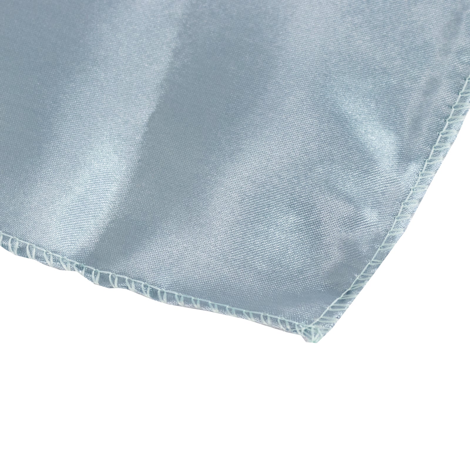 Dusty Blue Satin 90x90 Square Table Overlay with Smooth Finish