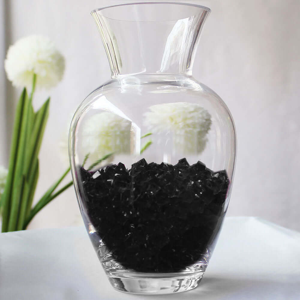 300 Pieces Large Black Acrylic Ice Bead Vase Fillers for Stylish Event Decor & Wedding Tables