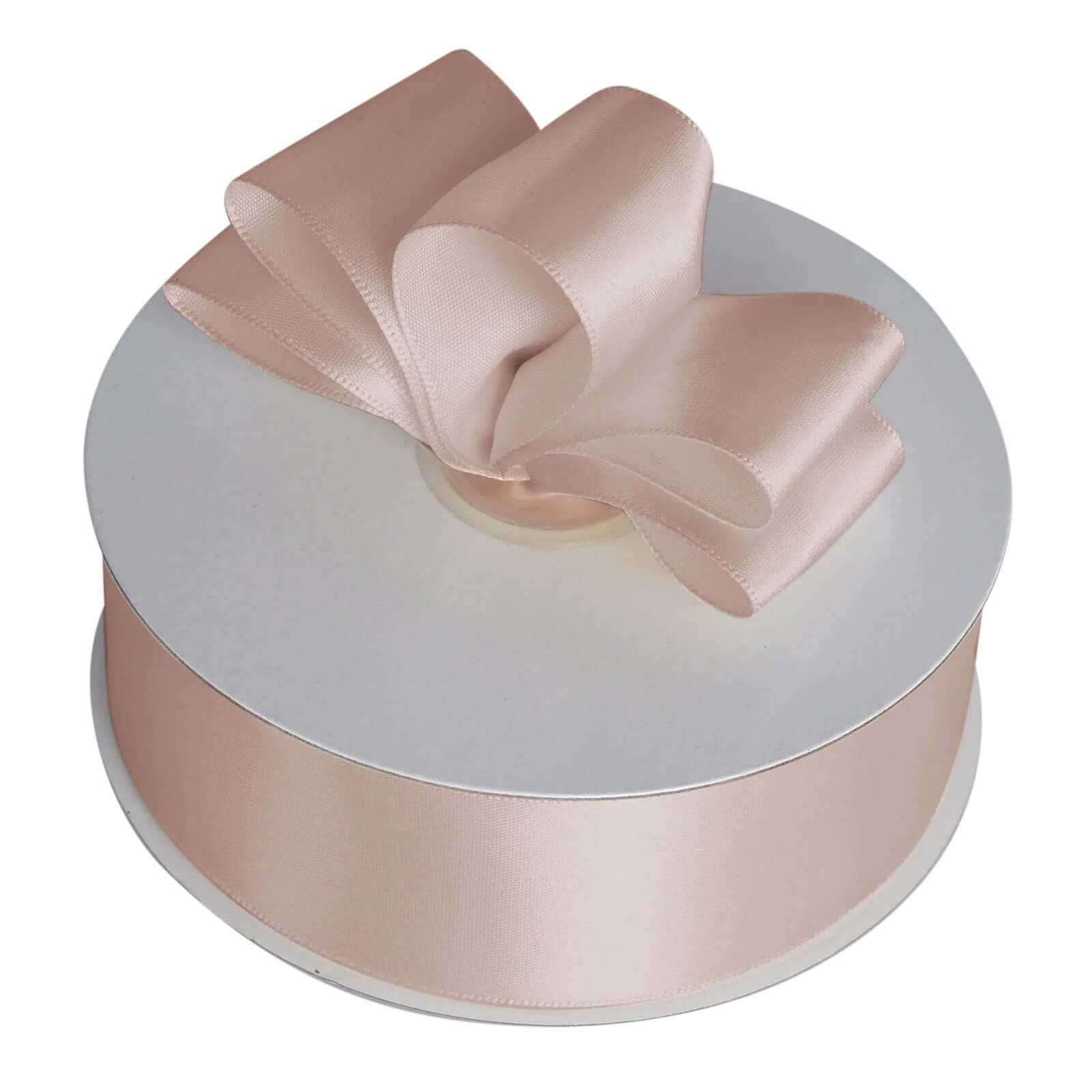 1.5 - Inch Nude Single - Face High - Quality Polyester Decorative Satin Ribbon, 50 Yards