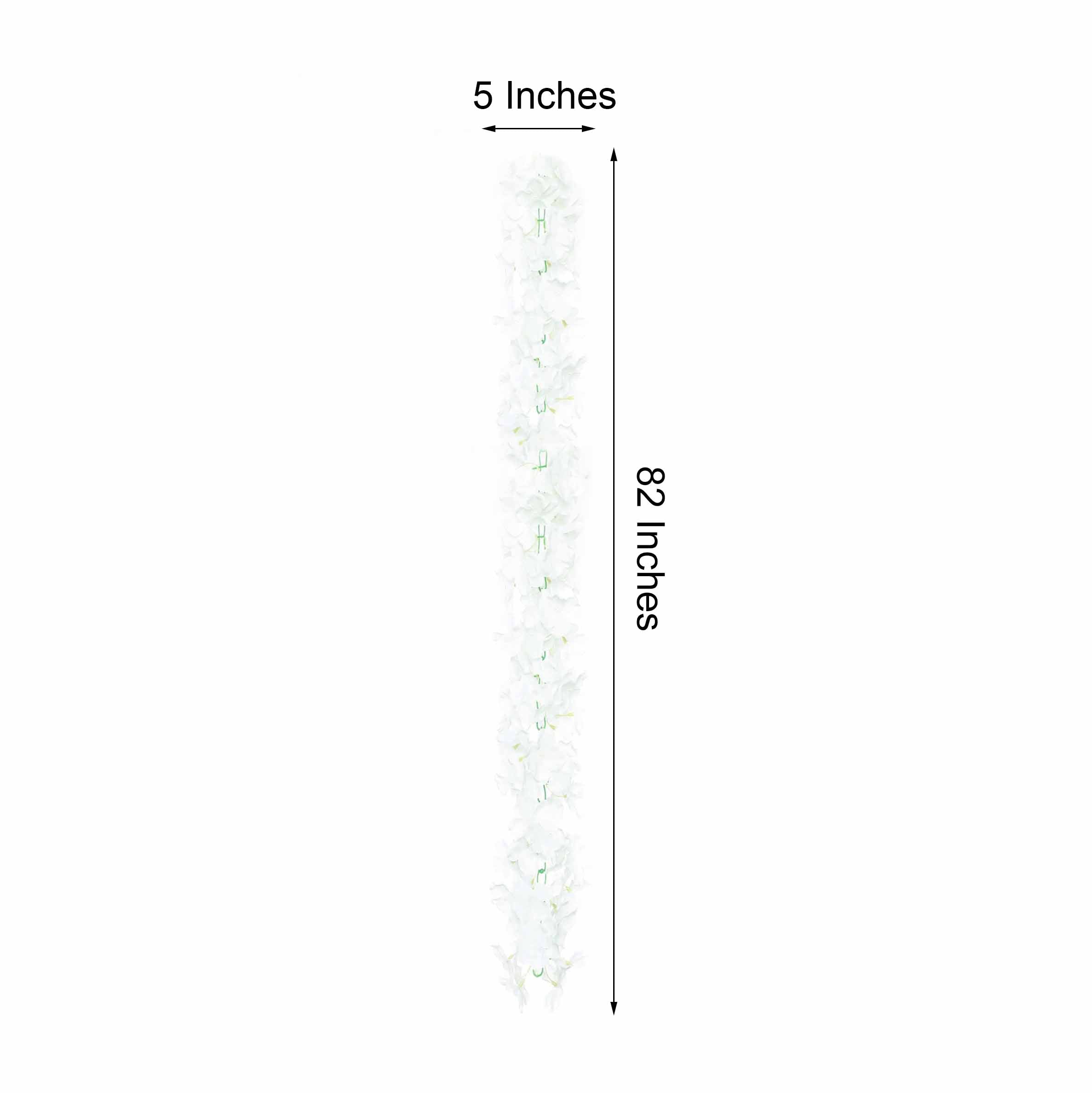 Get This 7-Foot Cream Artificial Silk Hydrangea Hanging Flower Garland for Stunning Decor