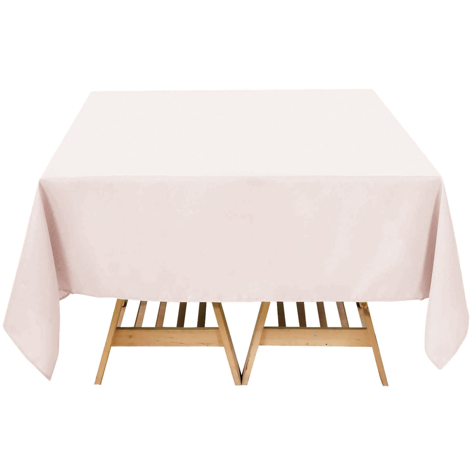 Hot! Wrinkle-Resistant 70x70 Blush Premium Polyester Square Tablecloth 220GSM