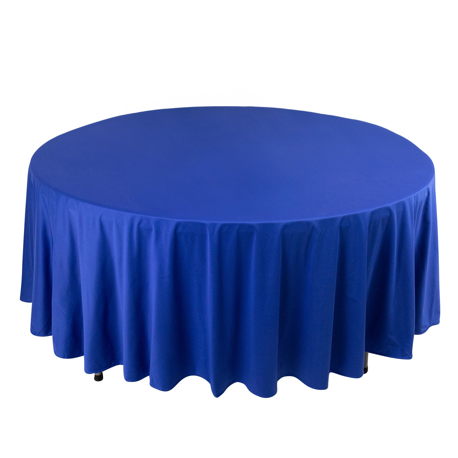 Exclusive Premium Royal Blue Scuba Round 108 Tablecloth - Stain & Wrinkle Free