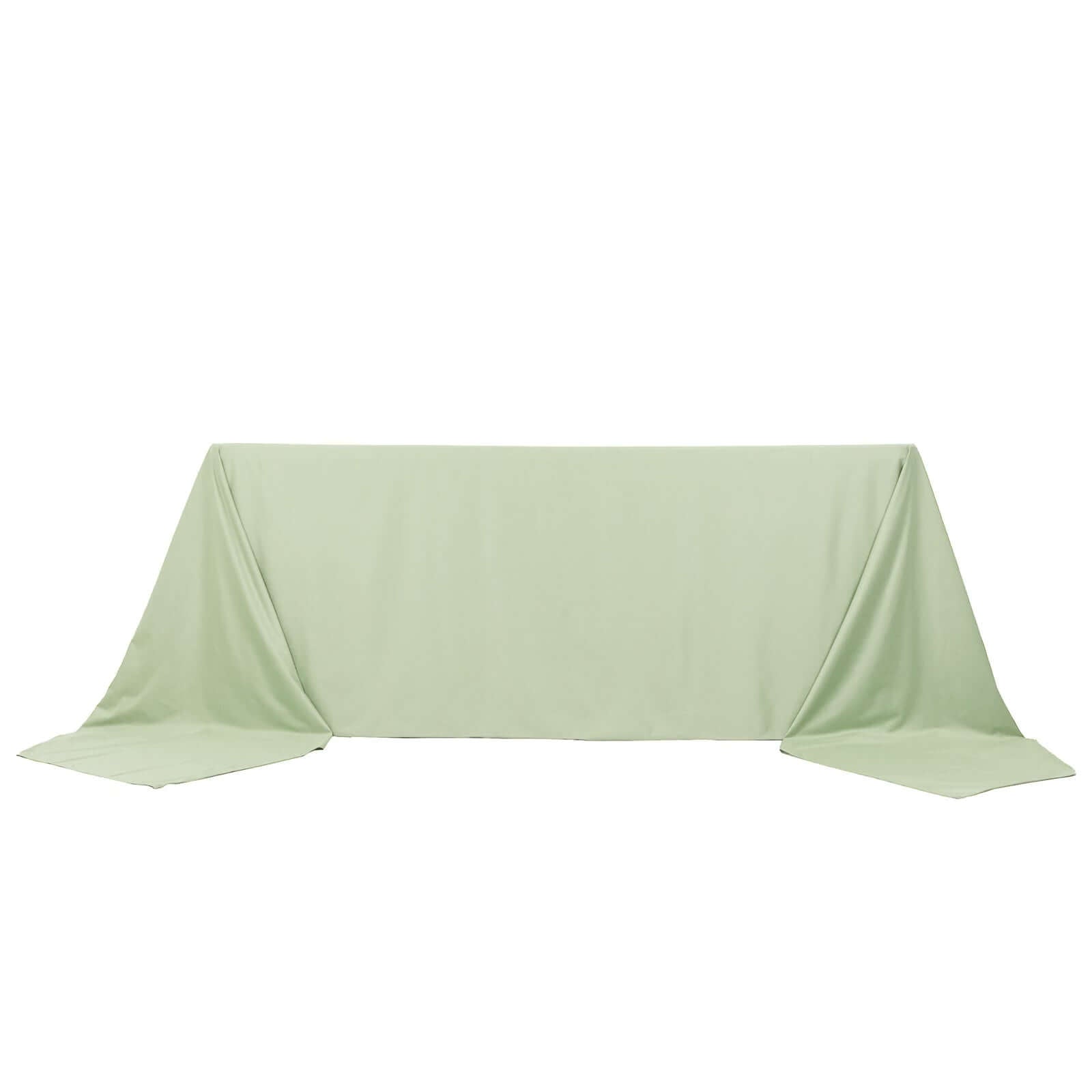 Sage Green Wrinkle-Free & Stain-Resistant Seamless Scuba Polyester 90x156 Tablecloth