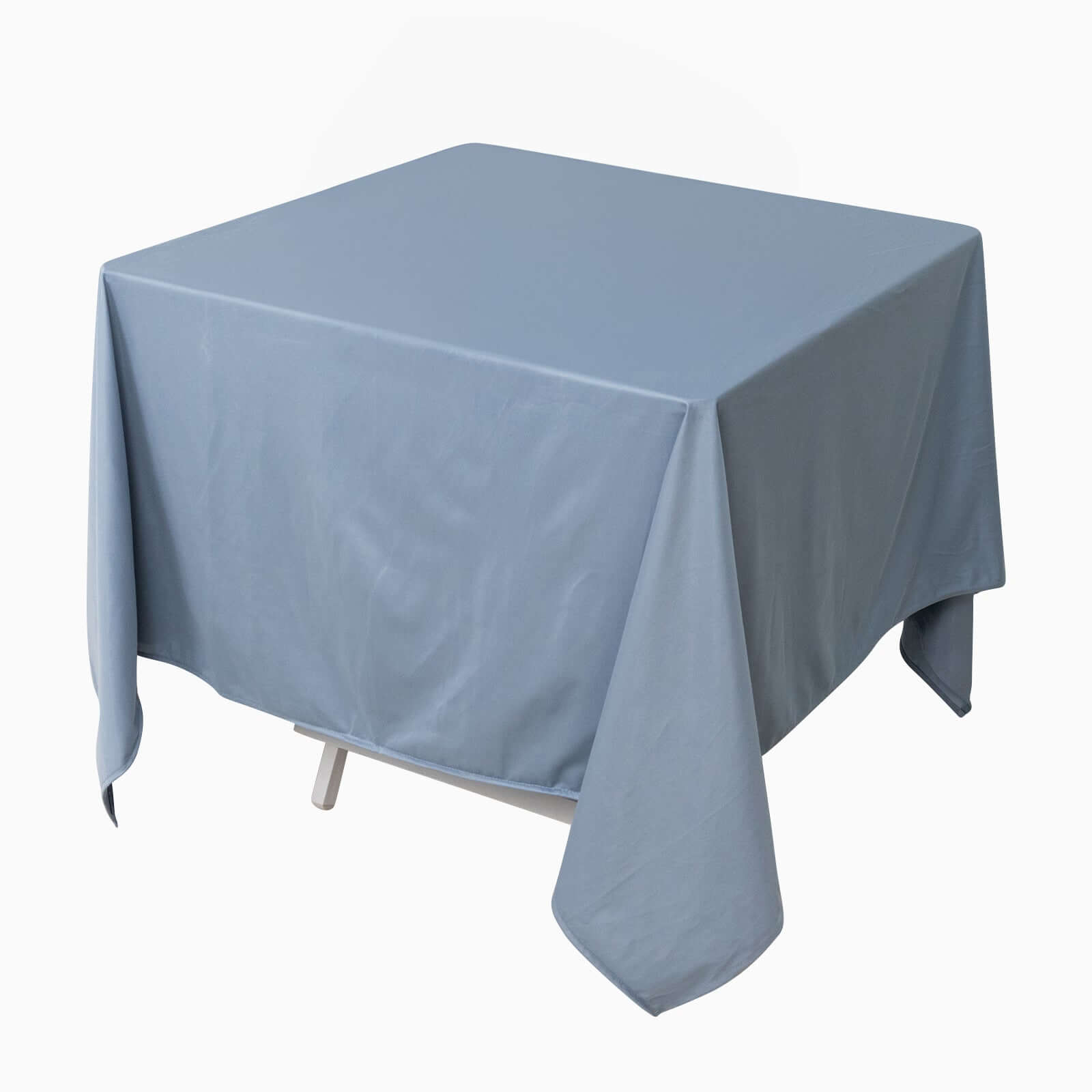 Premium Offer! Wrinkle-Free & Stain-Resistant Dusty Blue Scuba Polyester 70x70 Square Tablecloth