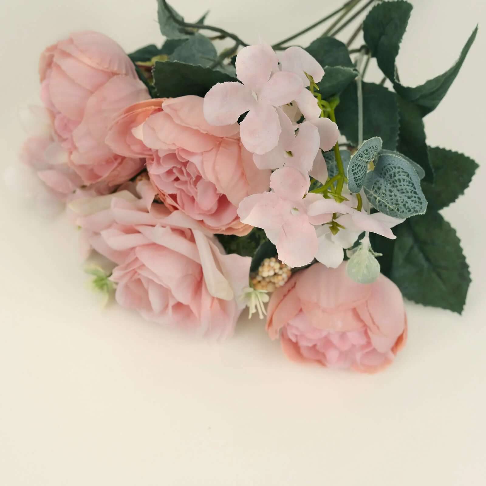 Hot Deal! 2 Pack Blush Silk Artificial Rose & Peony Floral Arrangements for Weddings and Home Decor