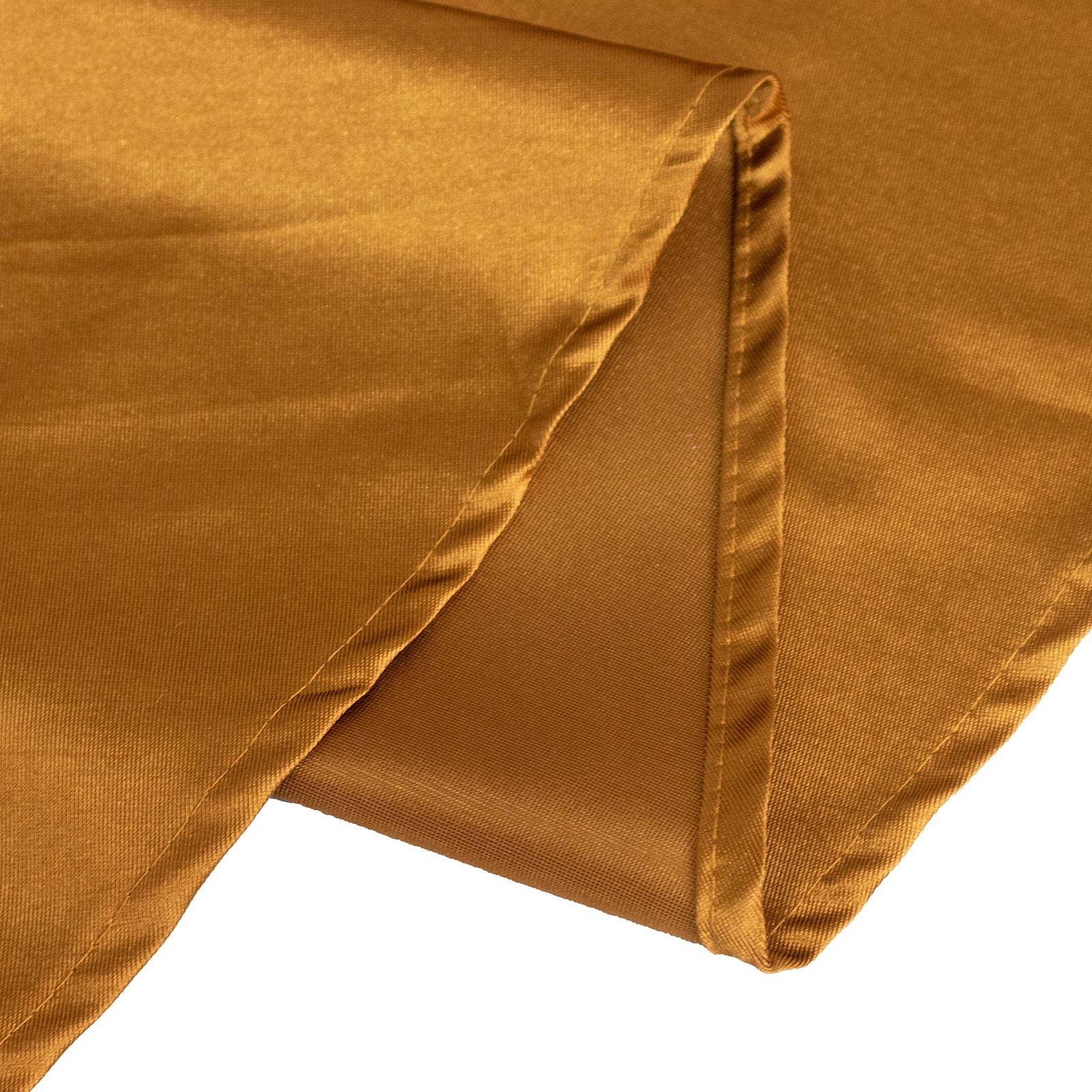 Exclusive Gold Shimmering 108' Round Scuba Tablecloth - Wrinkle & Stain Free for Weddings & Parties