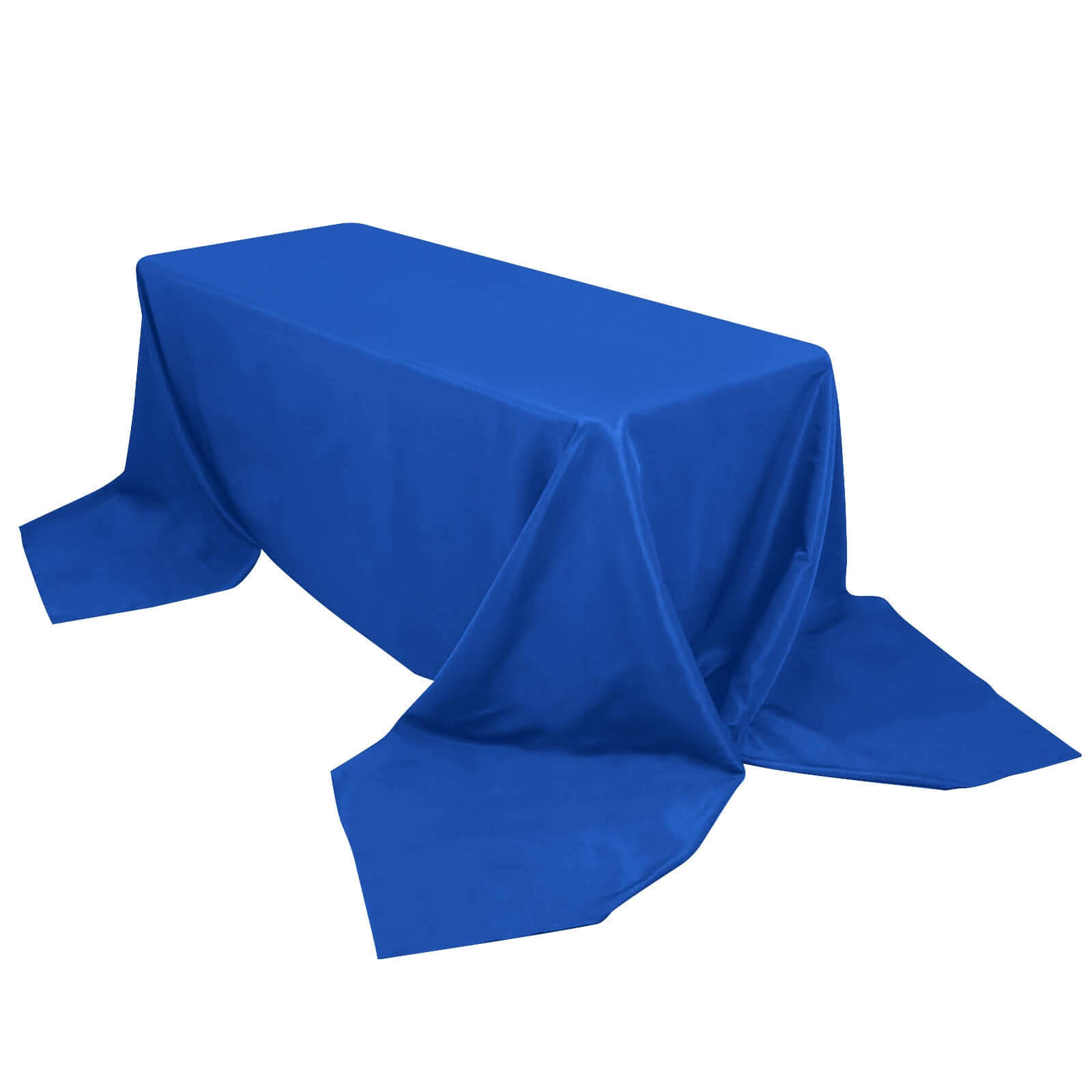 Premium Polyester 90x156 Rectangle Tablecloth Royal Blue - Seamless 220GSM Stain-Resistant Table Cover