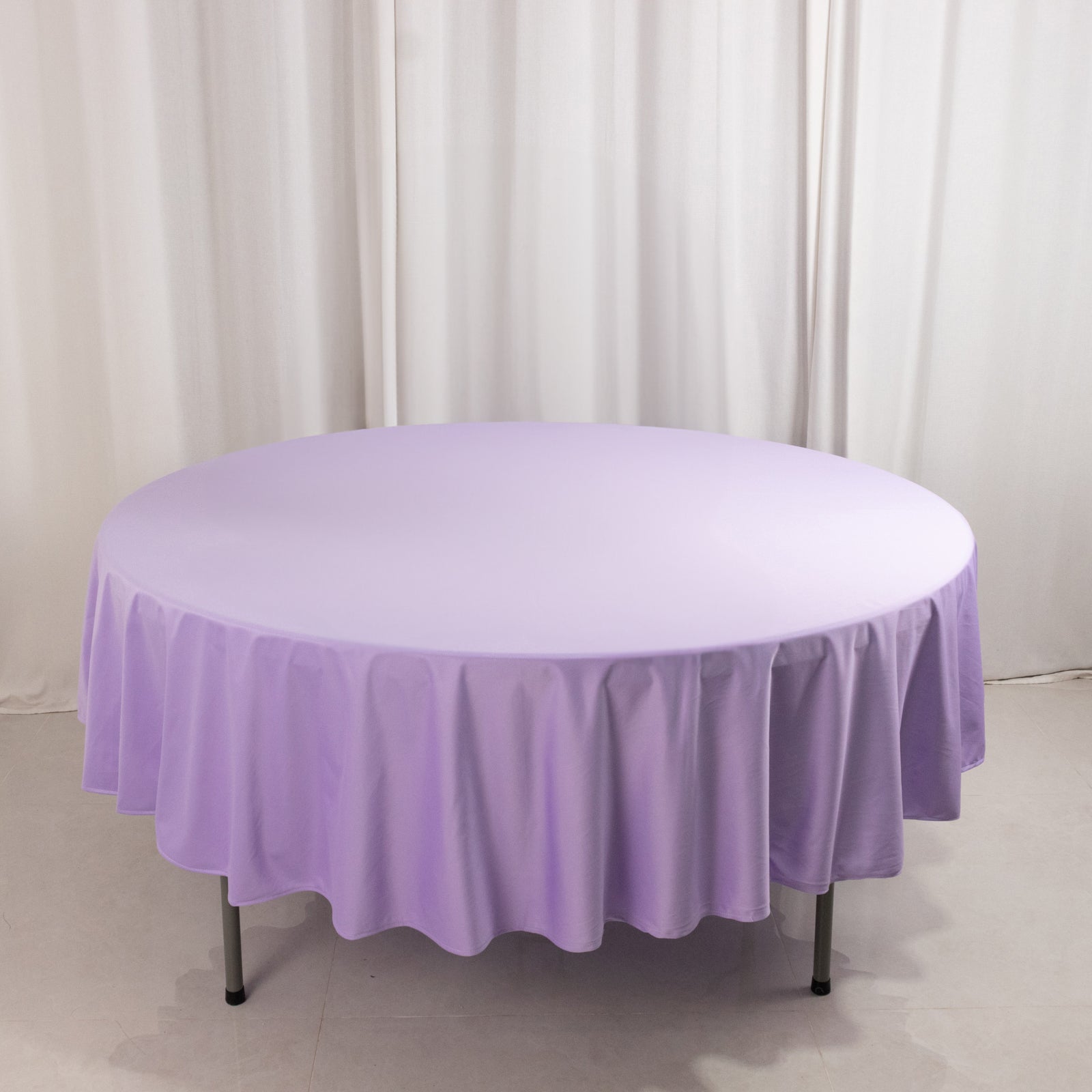 Lavender 90' Round Wrinkle-Free & Stain-Resistant Premium Scuba Tablecloth