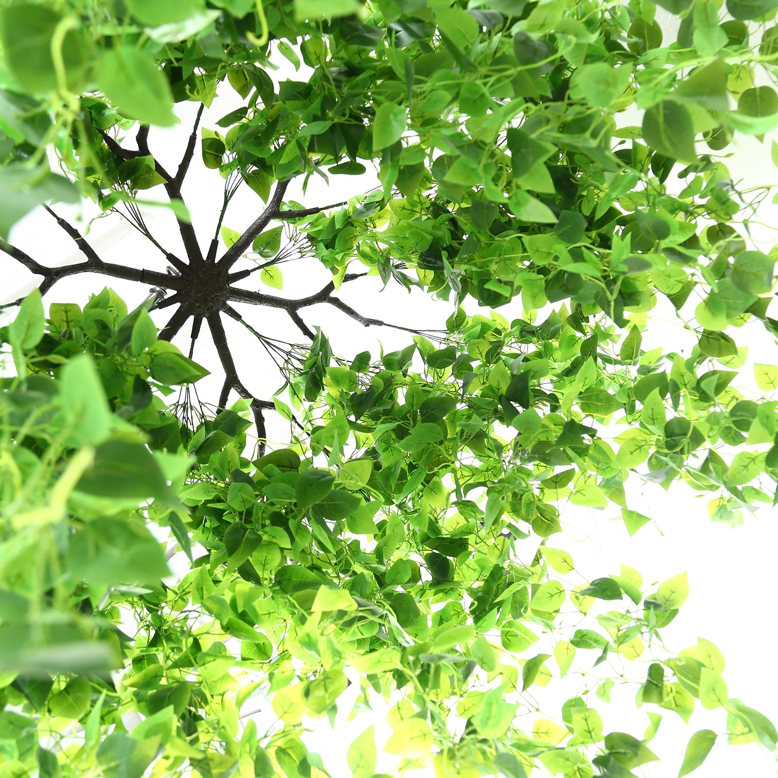 46-Inch Green Artificial Eucalyptus Ivy Leaf Canopy with Interchangeable Branches - Ideal for Decor