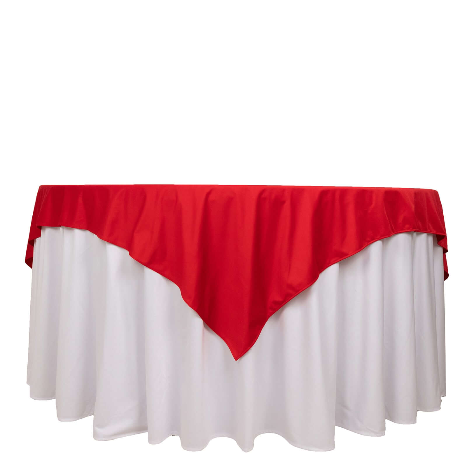 Hot Deal! Premium Red 70x70 Scuba Square Tablecloth - Wrinkle & Stain Free