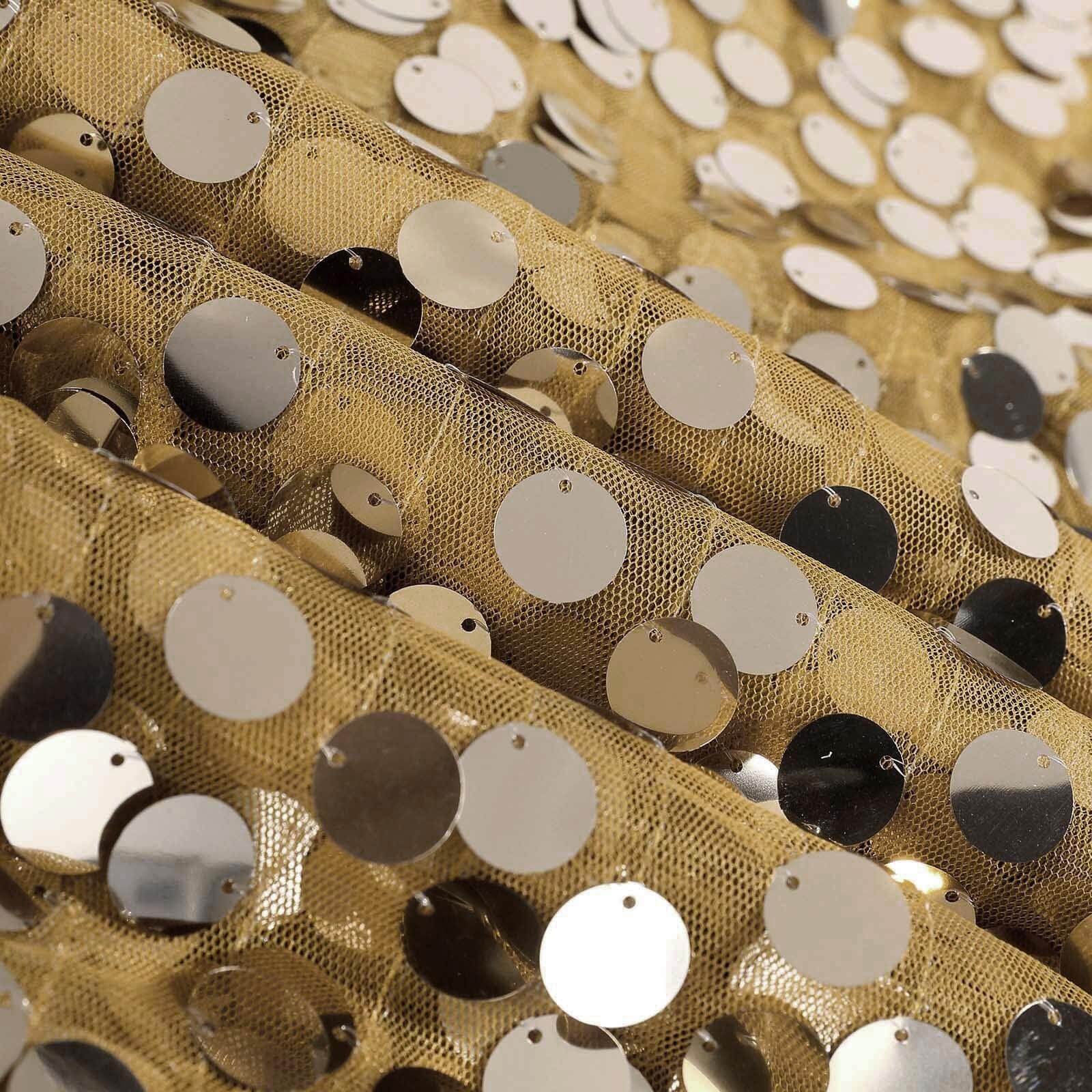 Gold 72x72 Square Sequin Table Overlay for Big Events - Payette Style