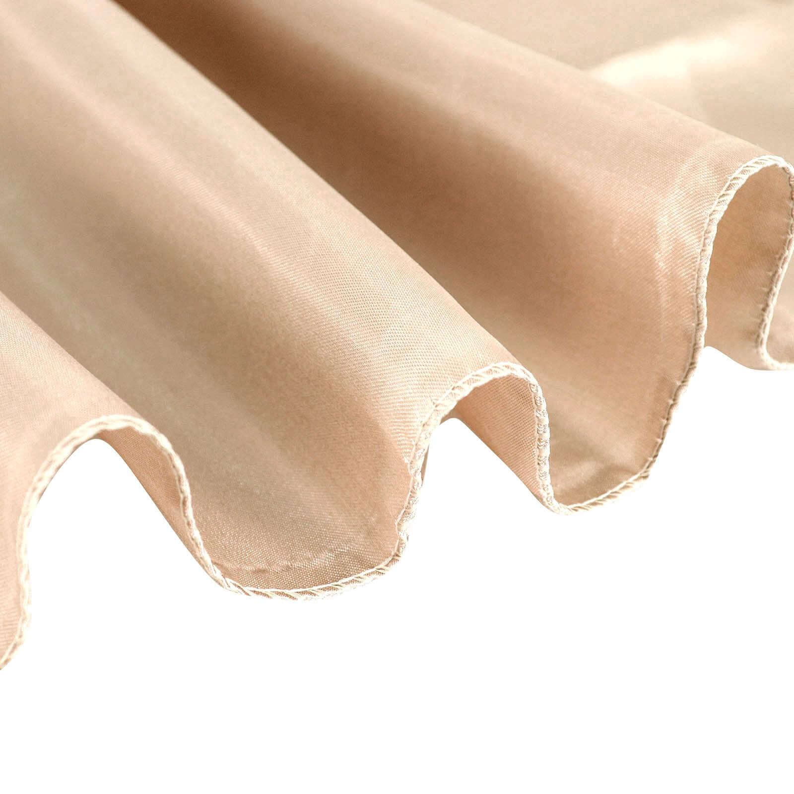 Nude Satin 72x72 Square Table Overlay - Smooth Finish Table Cover for Special Occasions
