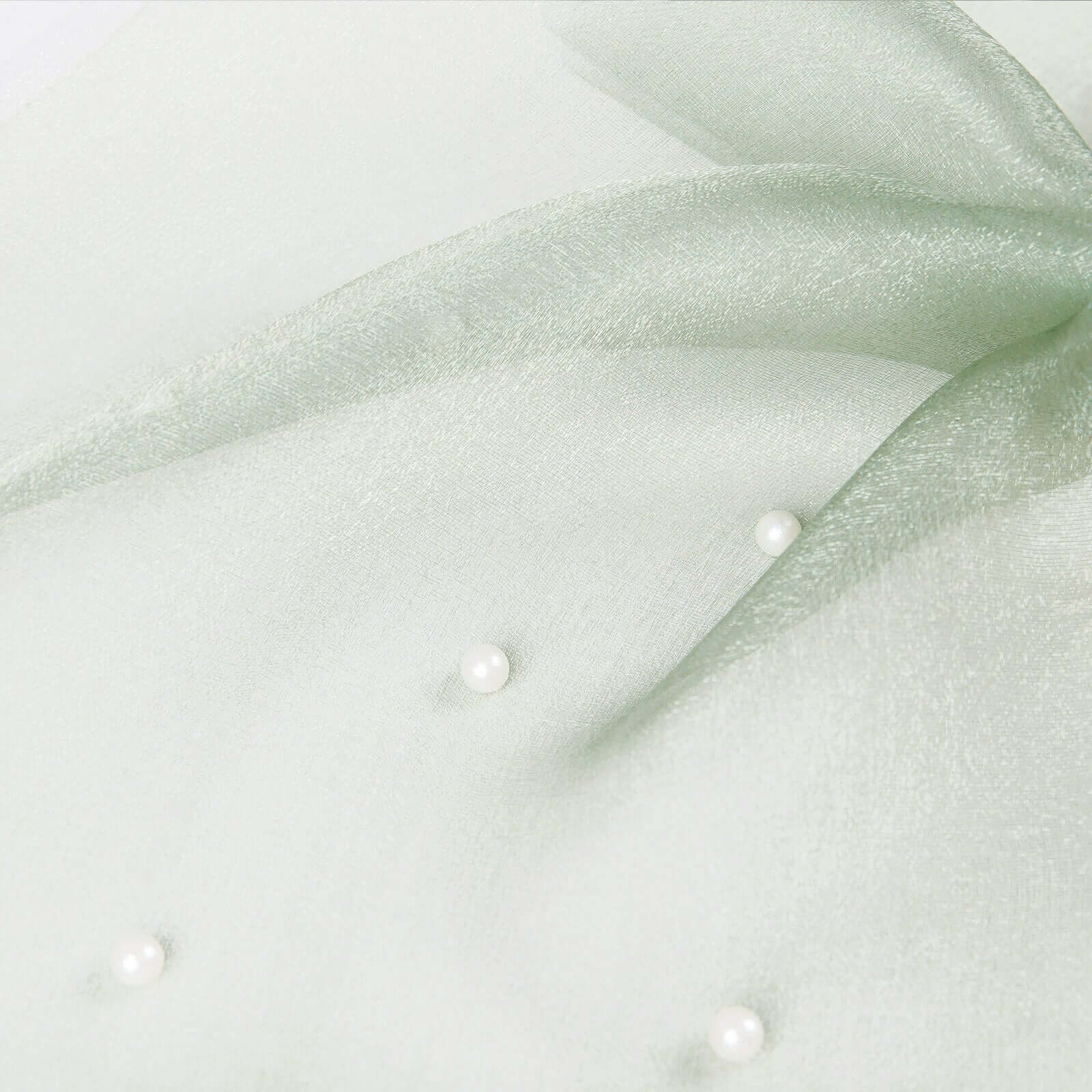 12-Foot Wide, 10-Yard Long Sage Green Sheer Chiffon Fabric Bolt for DIY Drapery - High Quality!