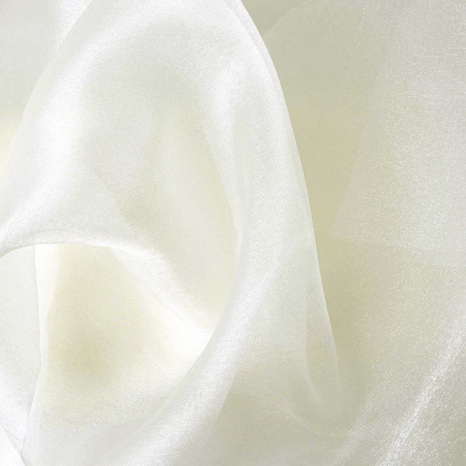 Ivory Sheer Chiffon Fabric Bolt - 12 Feet Wide, 10 Yards Long for DIY Drapery & Crafts