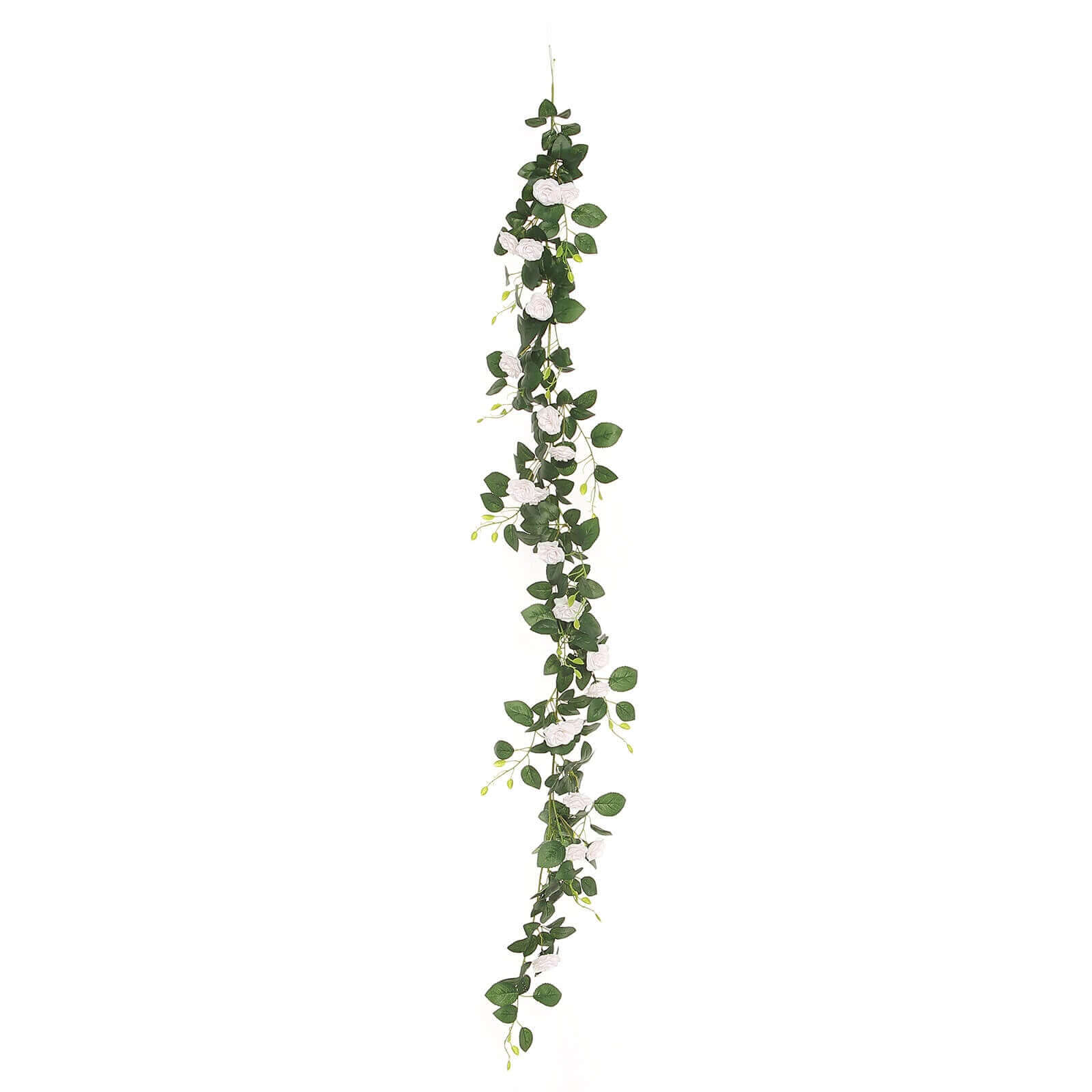 6-Foot Blush Silk Artificial Rose Flower Garland with 20 Roses