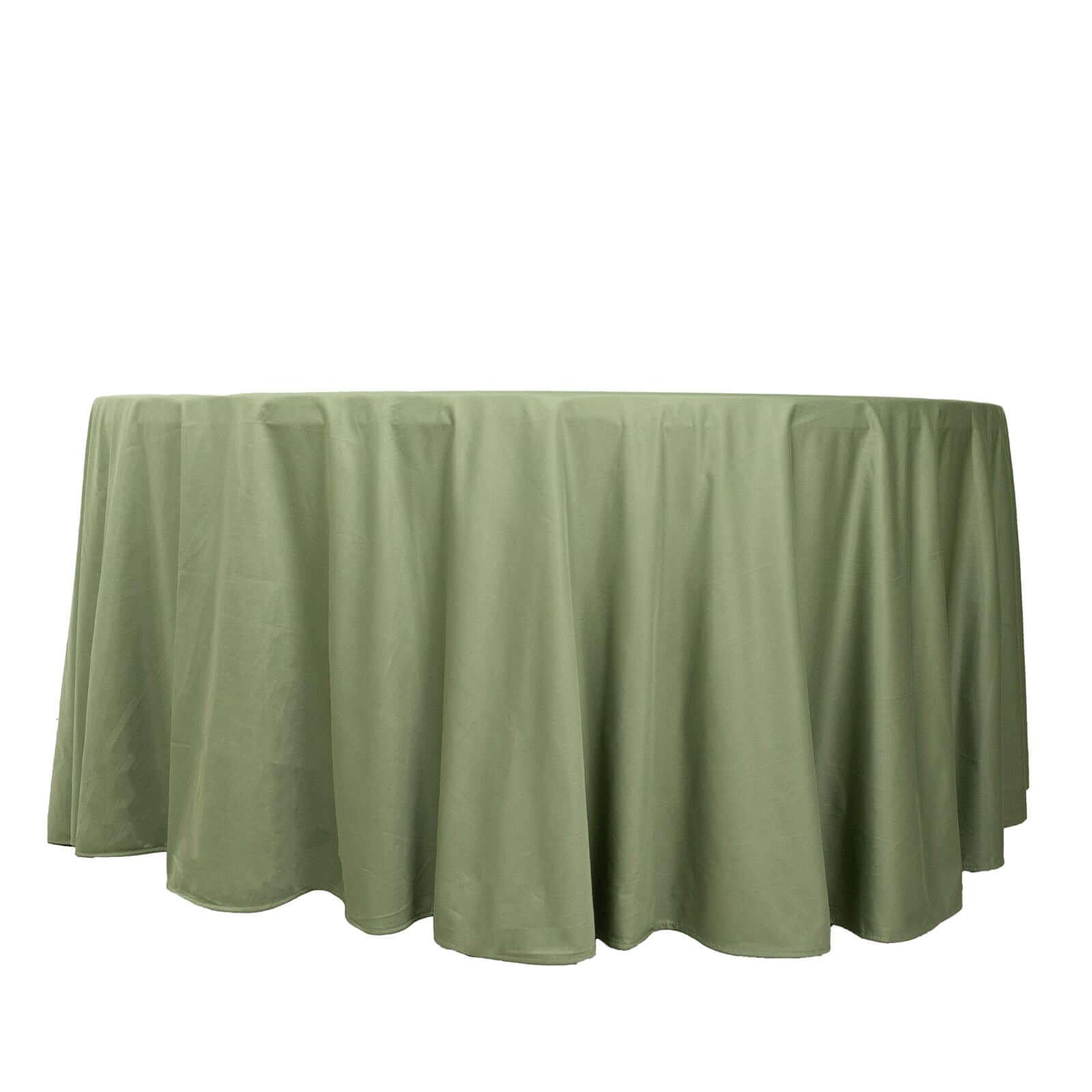 Exclusive Premium 120' Round Scuba Tablecloth in Dusty Sage Green - Wrinkle & Stain Free