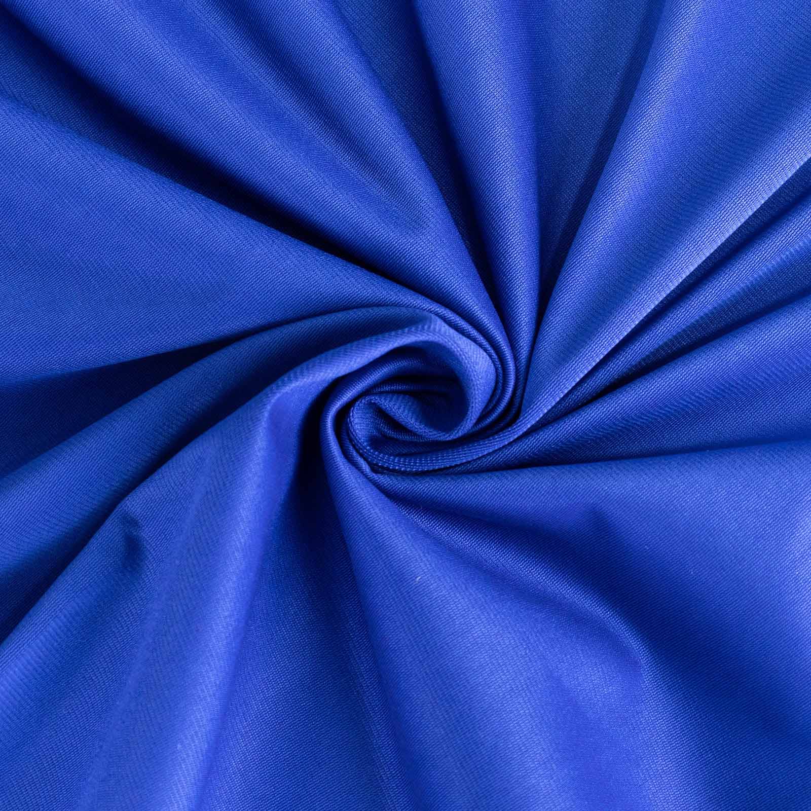 Royal Blue Premium Scuba 90x156 Wrinkle-Free, Stain-Resistant Rectangular Tablecloth - Ideal for Events