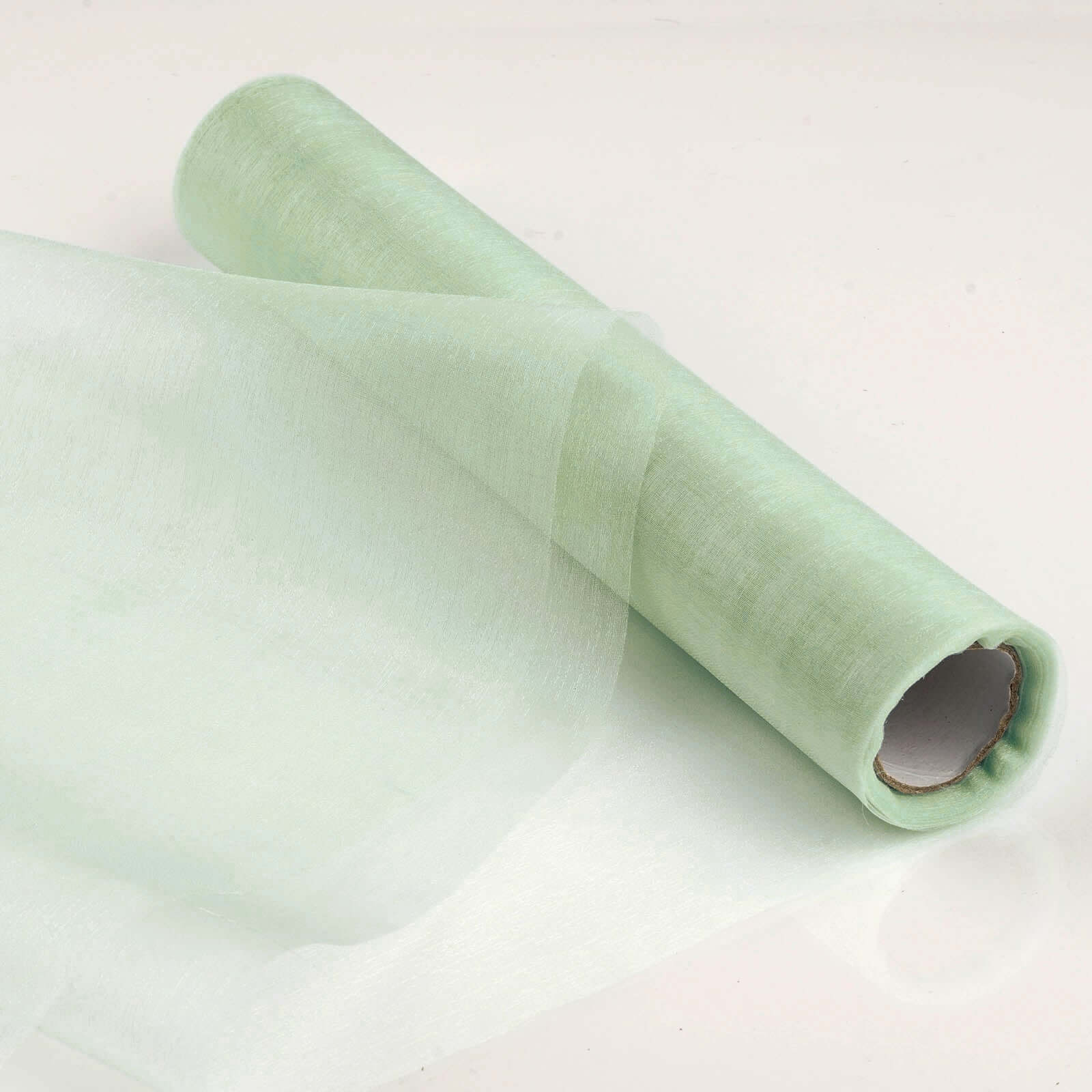 12-Foot Wide, 10-Yard Long Sage Green Sheer Chiffon Fabric Bolt for DIY Drapery - High Quality!