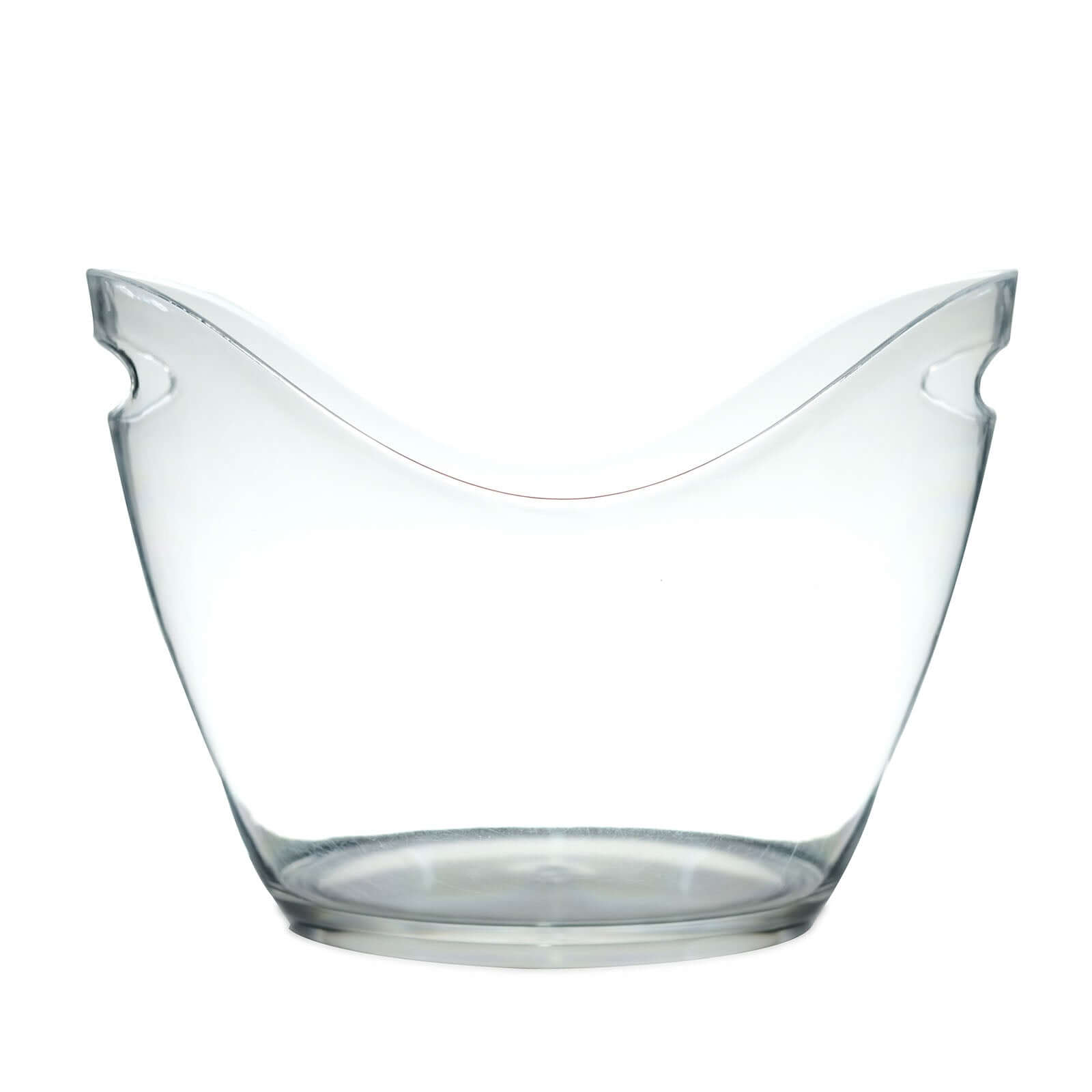 Large Capacity Clear Plastic Boat Shaped Party Ice and Drinks Bucket - 7 Liter for Indoor & Outdoor Gatherings