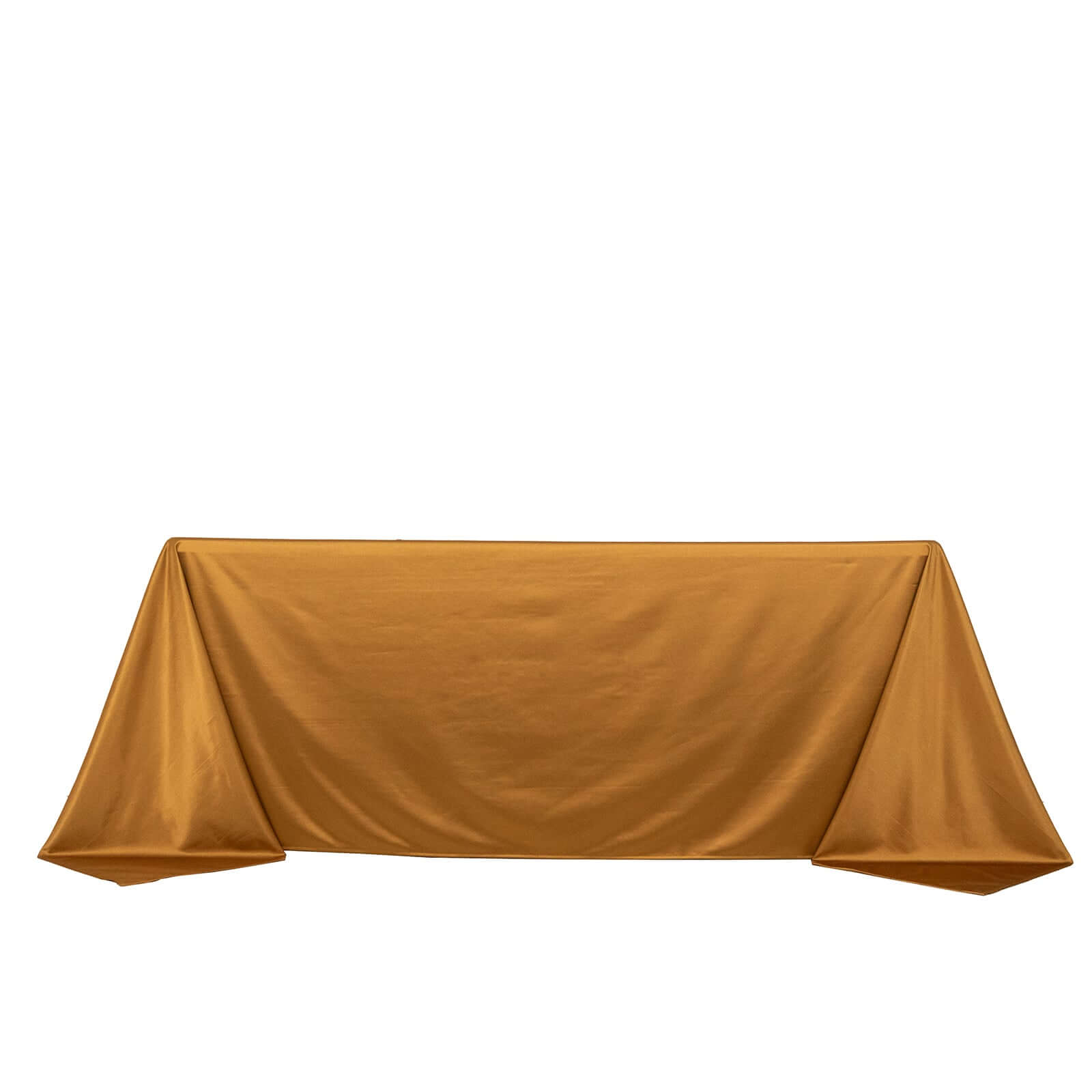 Shimmering Gold Premium Scuba Seamless 90x132 Wrinkle & Stain-Free Tablecloth for Events