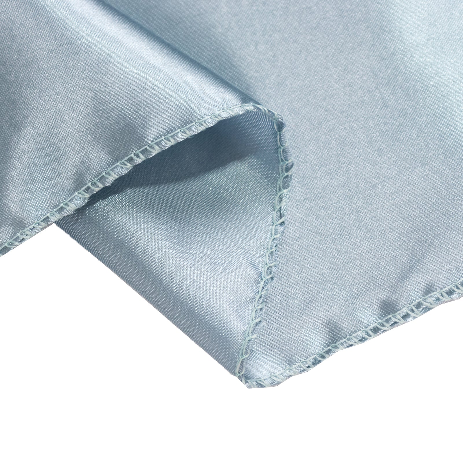 Dusty Blue Satin 90x90 Square Table Overlay with Smooth Finish