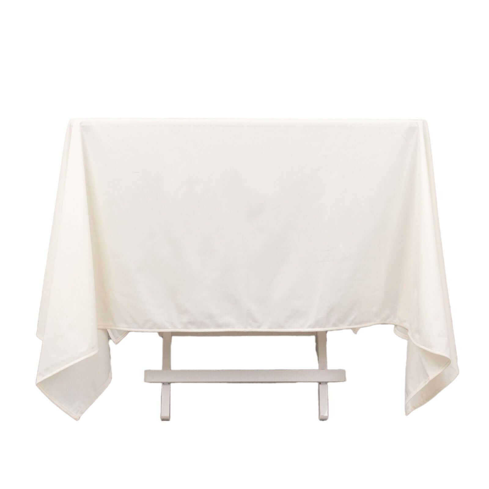 Exclusive Ivory 70x70 Wrinkle & Stain-Free Scuba Tablecloth - Premium Quality
