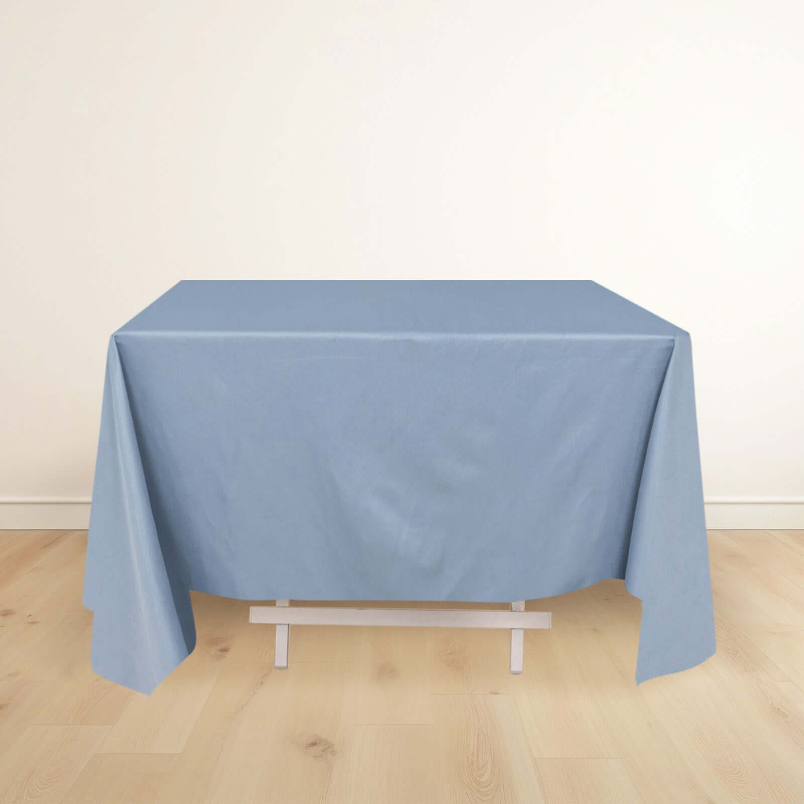 Premium Offer! Wrinkle-Free & Stain-Resistant Dusty Blue Scuba Polyester 70x70 Square Tablecloth