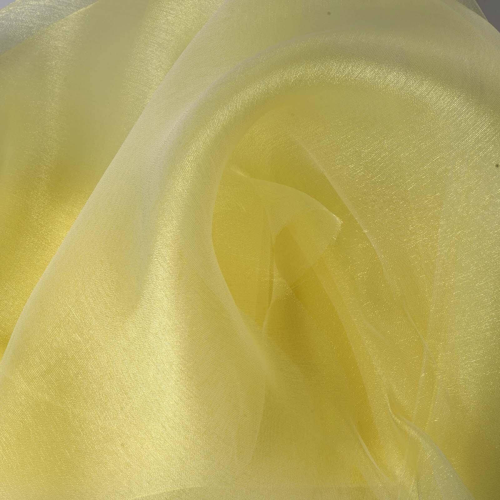 Hot Deal! 54-Inch Wide, 10-Yard Yellow Sheer Chiffon Fabric Bolt for DIY Voile Drapery