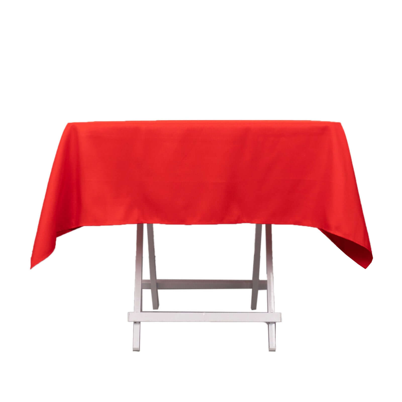 Red Premium 220GSM Polyester Square Tablecloth 54x54 - Stain & Wrinkle Resistant